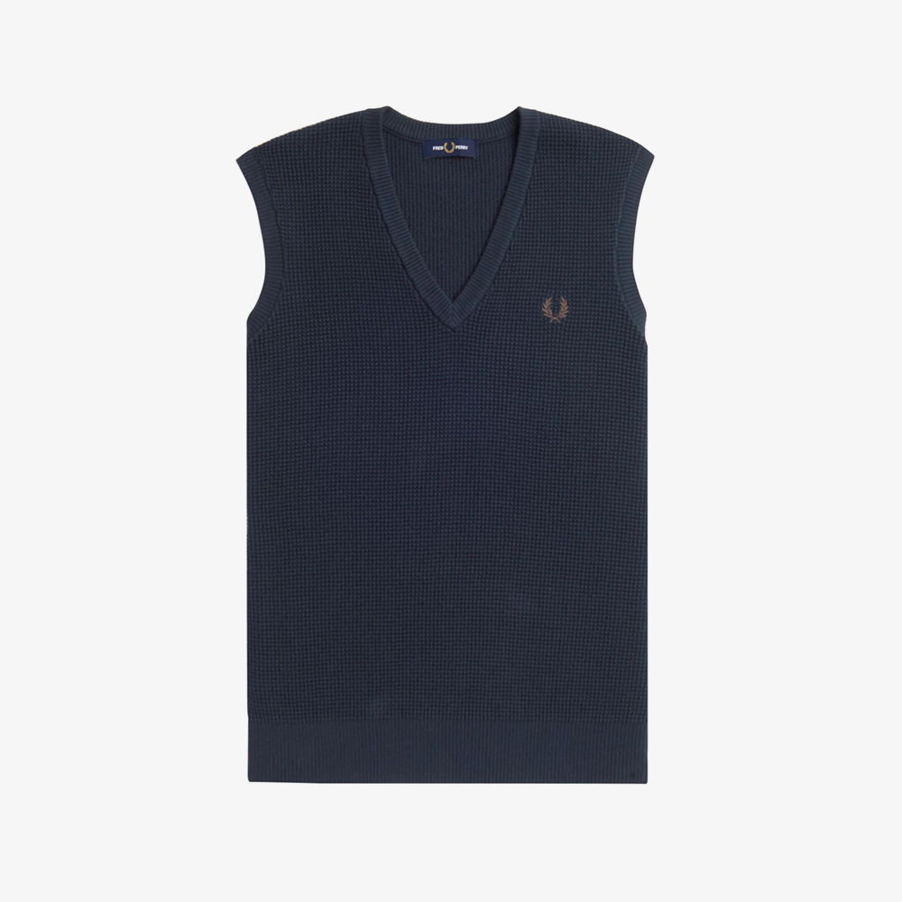 프레드페리 와플 스티치 베스트 네이비(Fred Perry Waffle Stitch Vest Navy) - 5