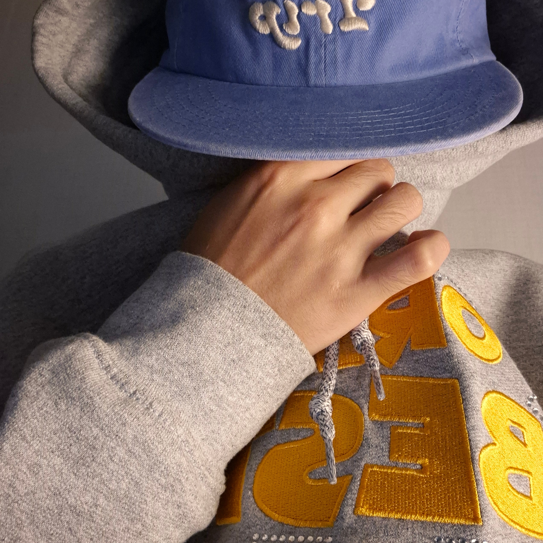 Free & Easy Don't Trip Washed Hat Light Blue 착용 스타일