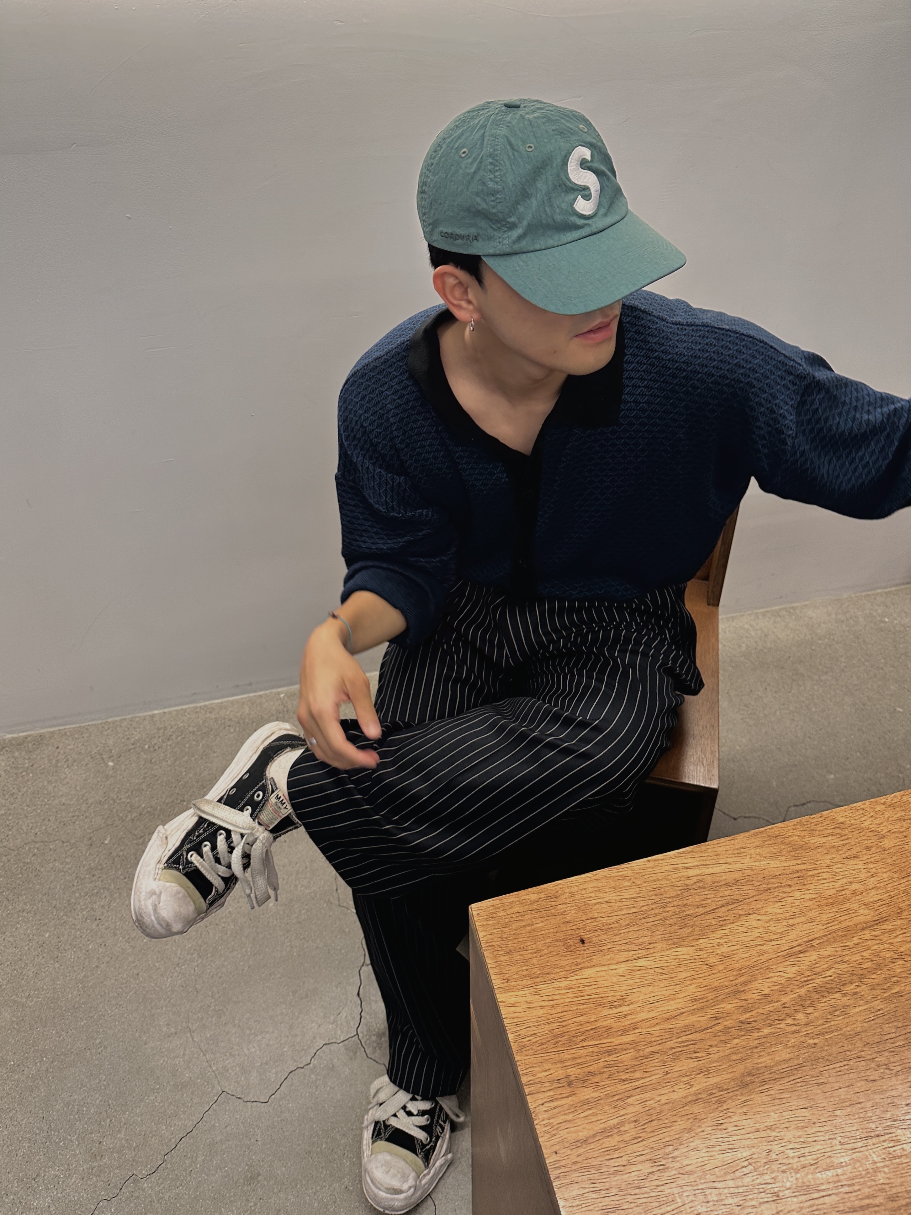 Supreme Cordura Ripstop S Logo 6-Panel Green - 23SS, Maison Mihara Yasuhiro Hank OG Sole Canvas Low-top Sneakers Black 착용 스타일