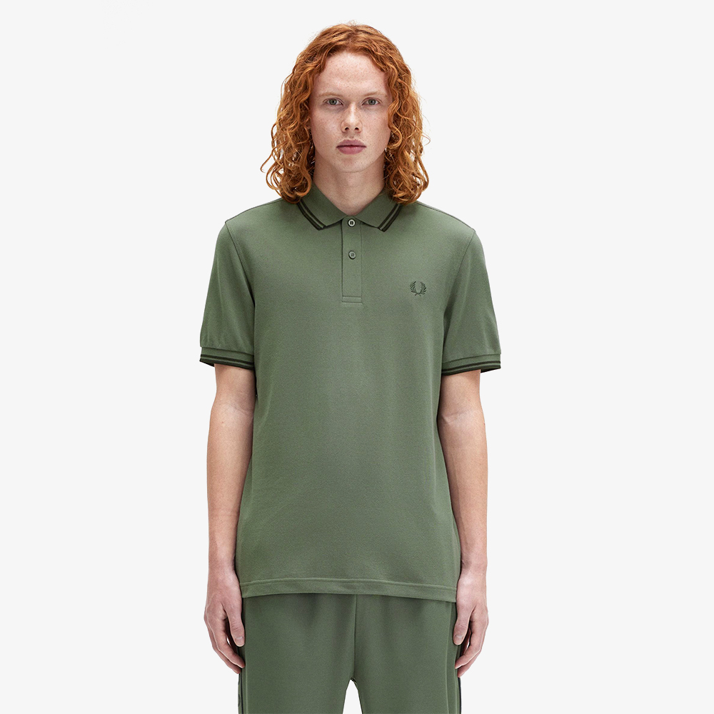 프레드페리 M3600 트윈 팁 프레드페리 셔츠 로렐리스그린/나이트그린(Fred Perry M3600 Twin Tipped Fred Perry Shirt Laurel Wreath Green/Night Green) - 2