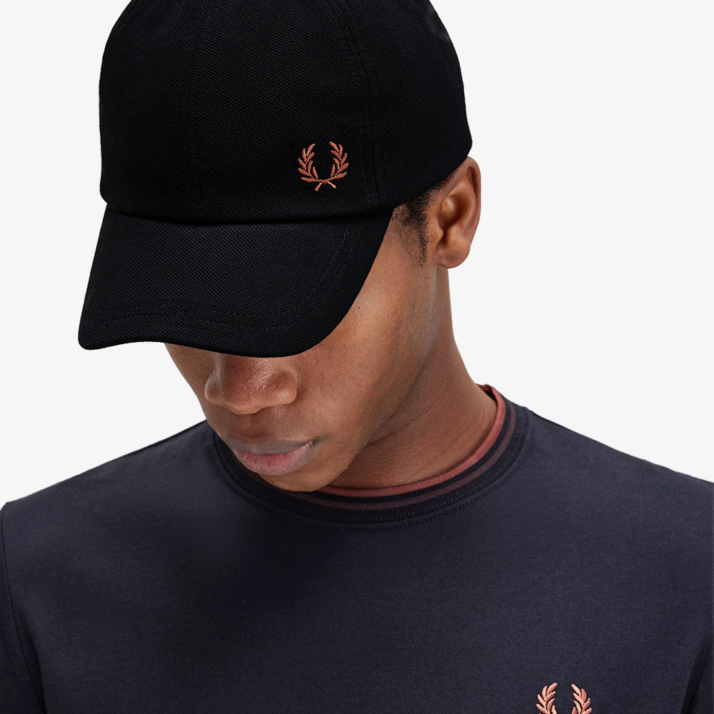 프레드페리 피케 클래식 캡 블랙(Fred Perry Pique Classic Cap Black/Whisky Brown) - 2
