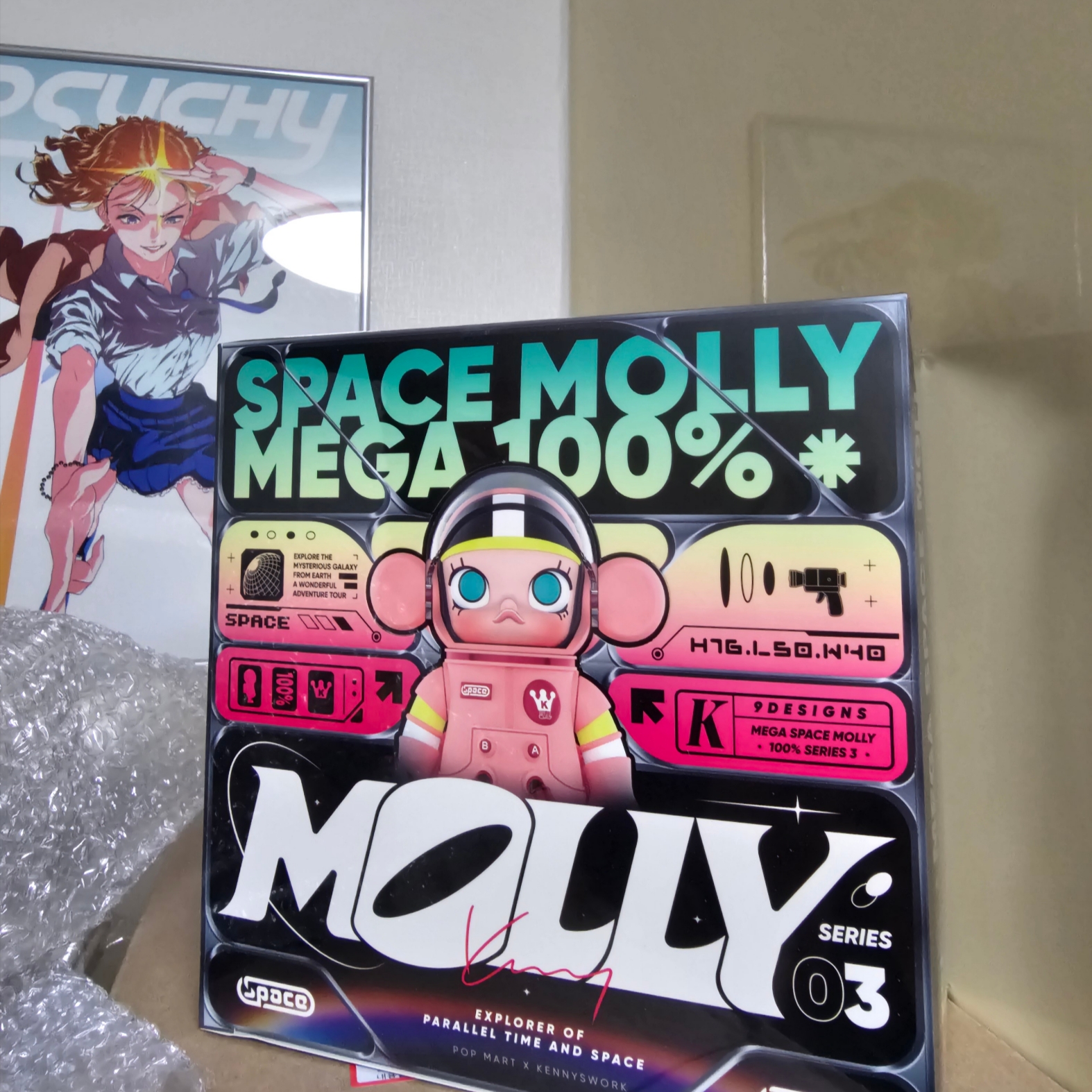 Pop Mart Mega Space Molly Series 3 Sealed Case 100% (9 Blind Boxes) 착용 스타일