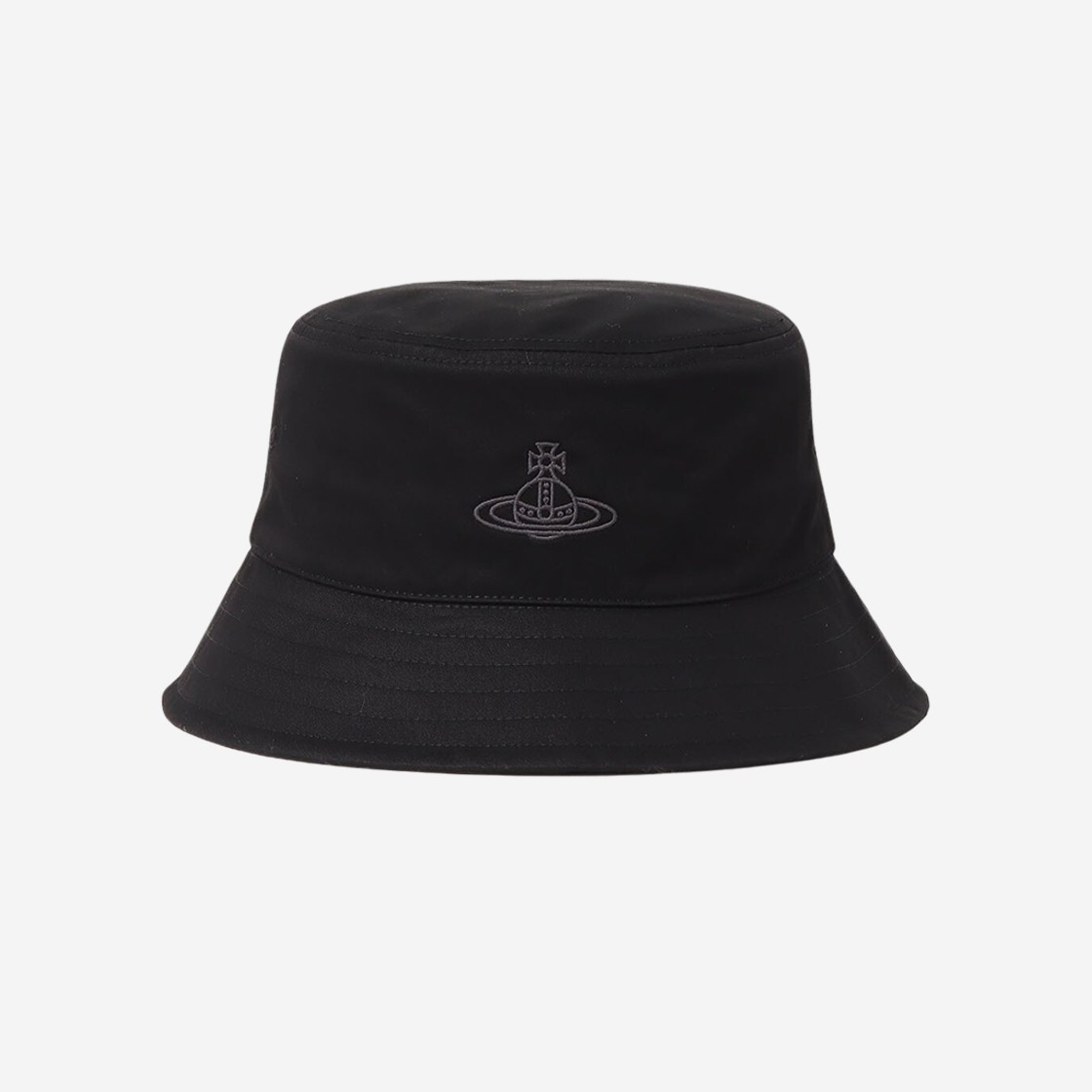 (W) Vivienne Westwood Organic Cotton Twill Bucket Hat Black 상세 이미지 1