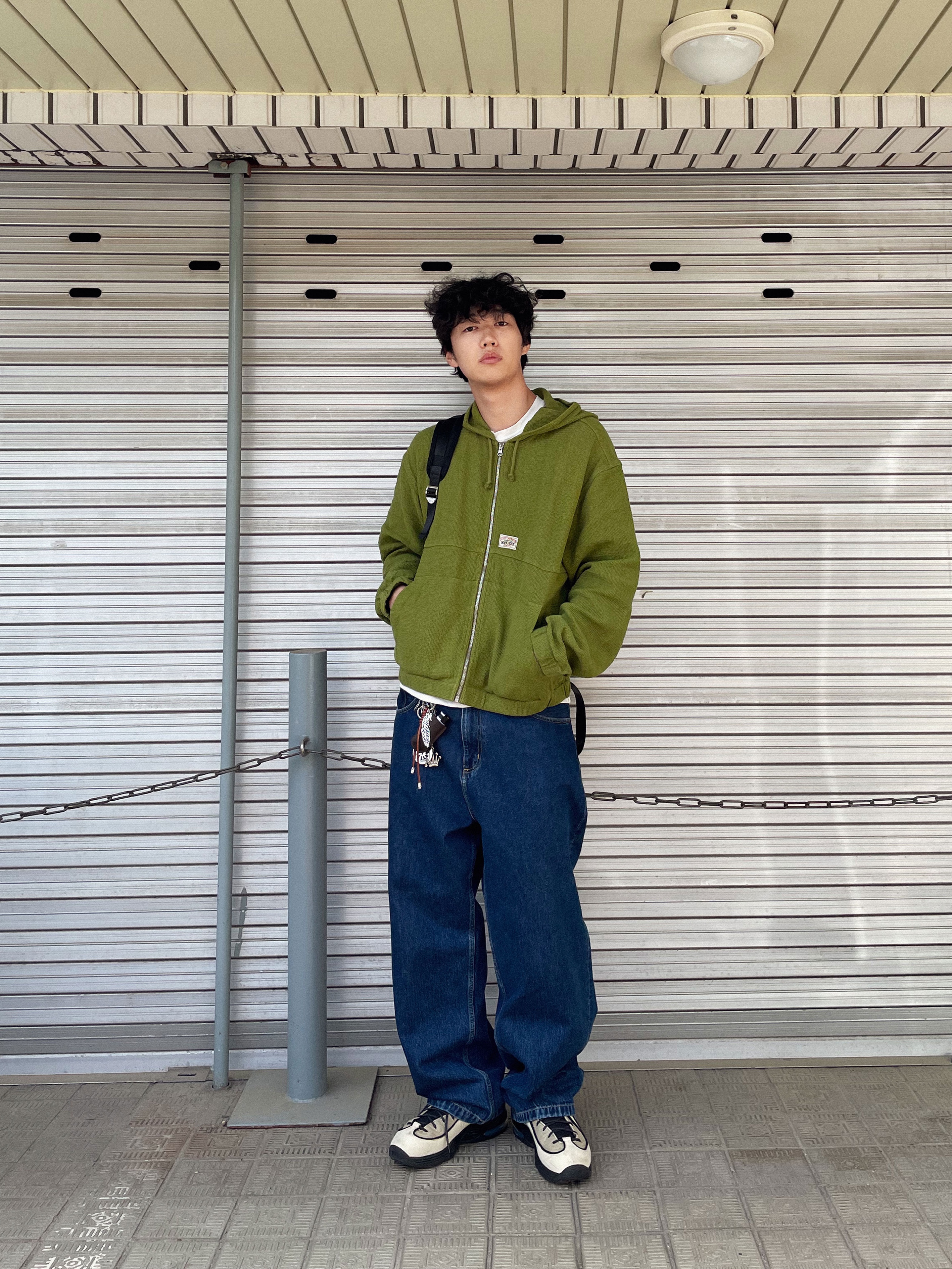 Nike x Stussy Air Penny II Rattan and Limestone 착용 스타일 - 4