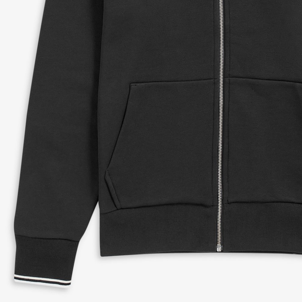 프레드페리 후드 집 스루 스웻셔츠 블랙(Fred Perry Hooded Zip Through Sweatshirt Black) - 6