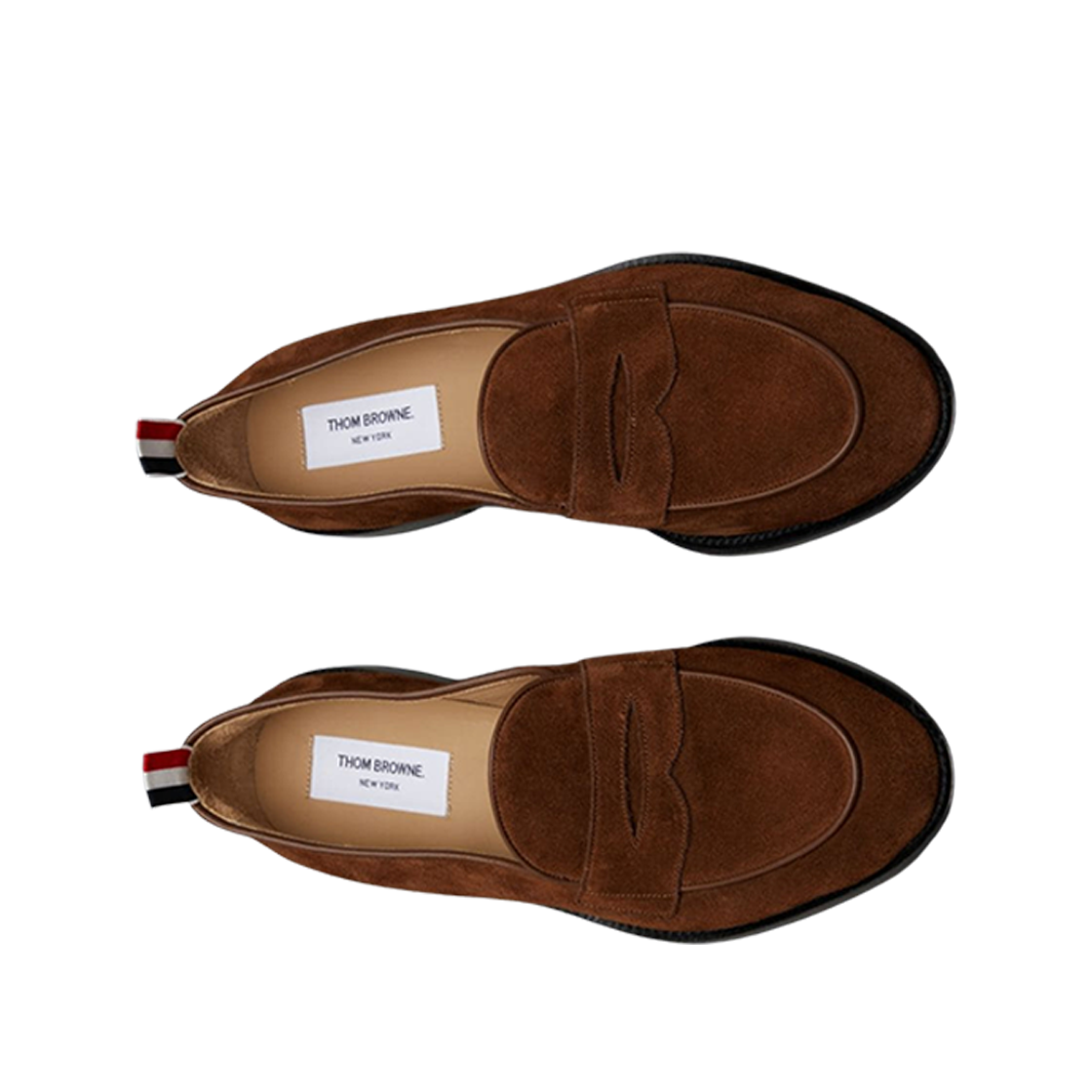 톰브라운 스웨이드 바시티 페니 로퍼 다크 브라운(Thom Browne Suede Varsity Penny Loafer Dark Brown) - 2