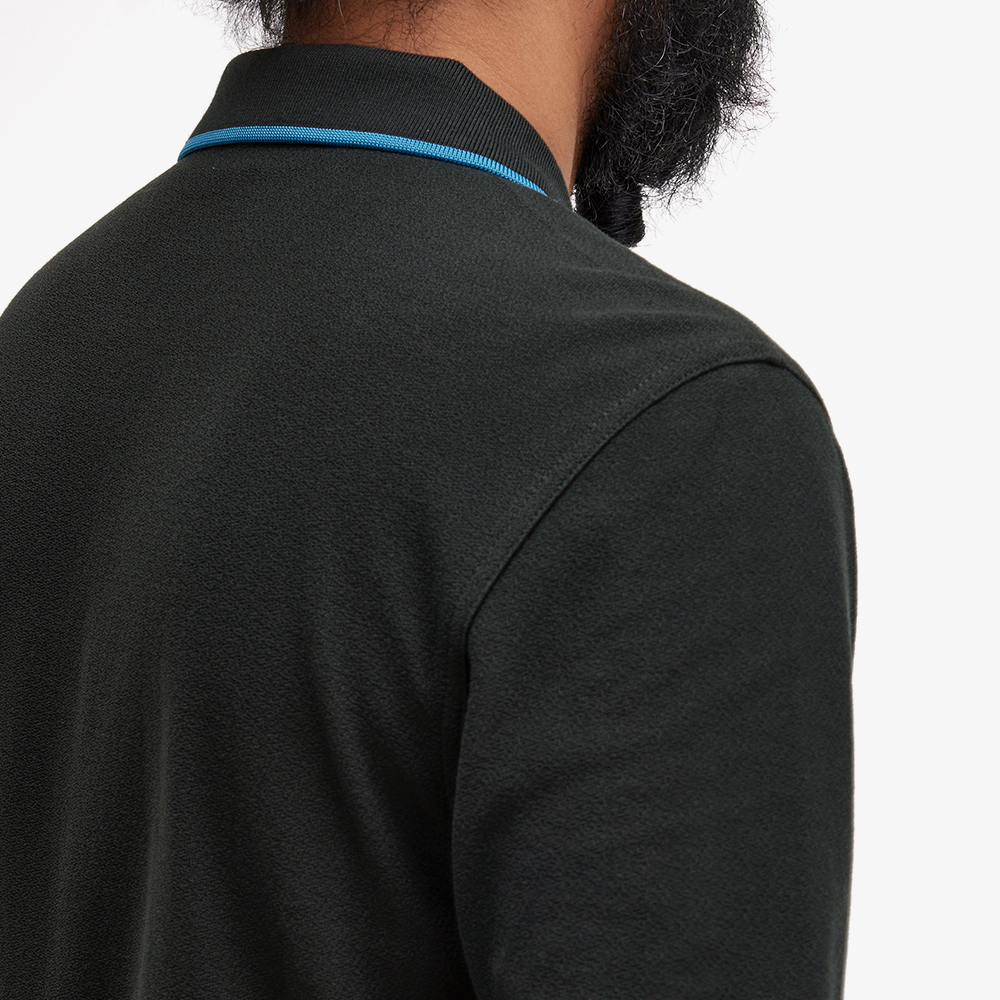 프레드페리 크레이프 피케 집넥 폴로셔츠 나이트그린(Fred Perry Crepe Pique Zip Neck Polo Shirt Night Green) - 4