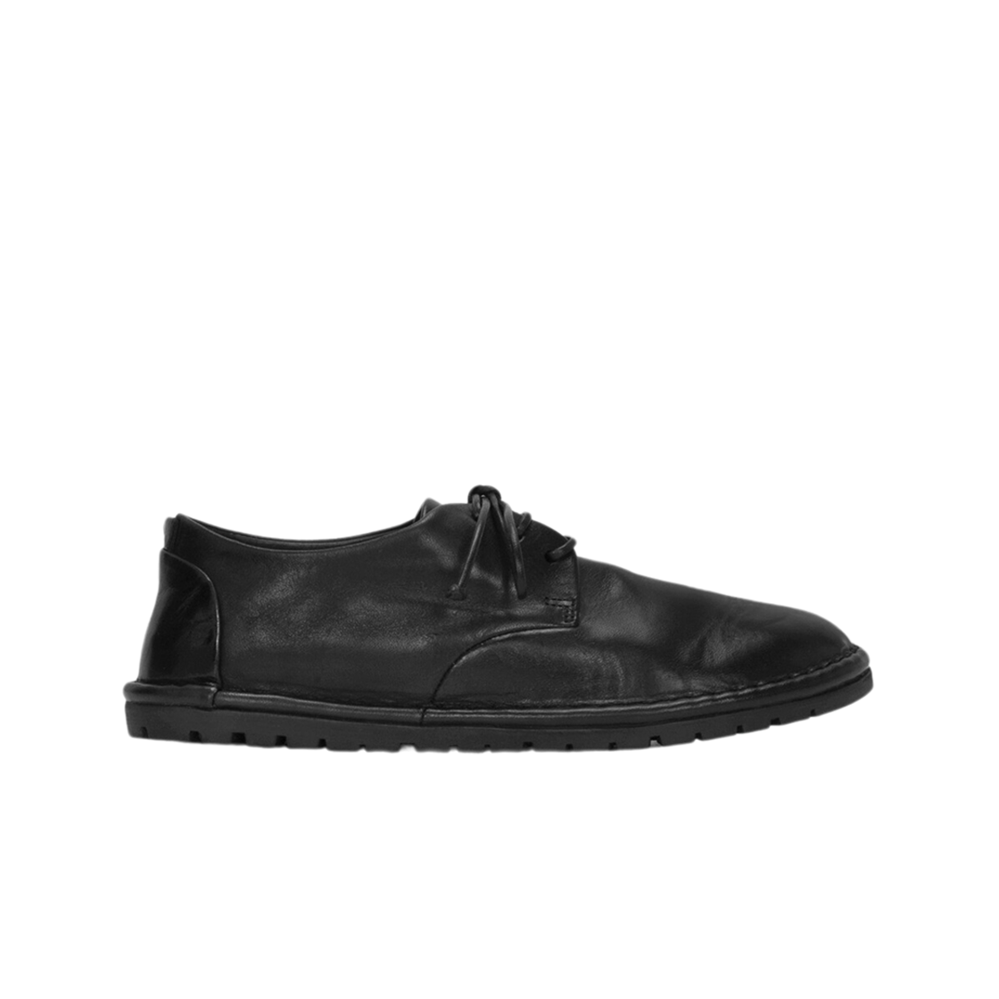 (W) 마르셀 산크리스파 더비 소프트 스무스 레더 블랙((W) Marsell Sancrispa Derby Soft Smooth Leather Black)