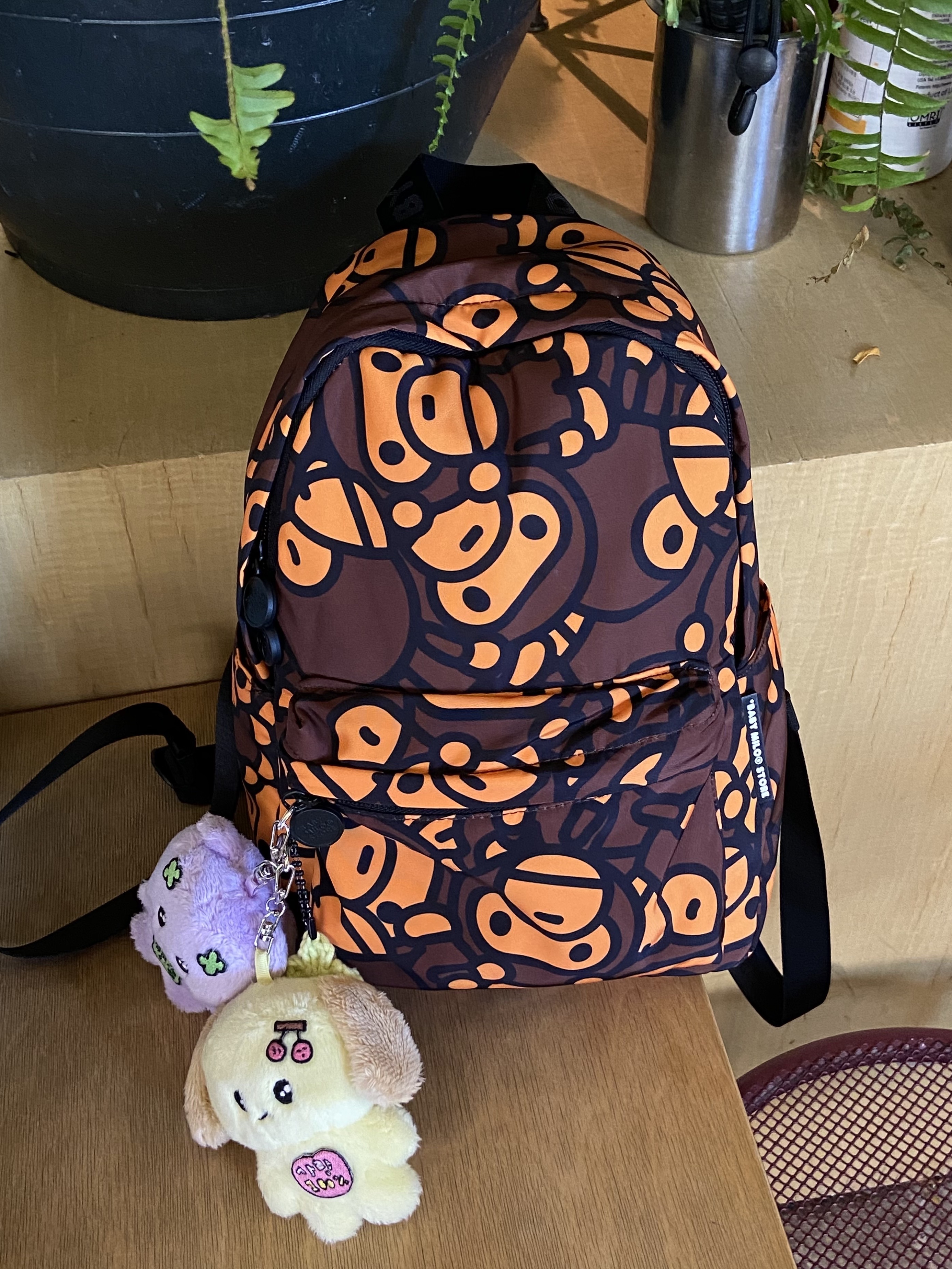 BAPE All Baby Milo Mini Backpack Brown 착용 스타일