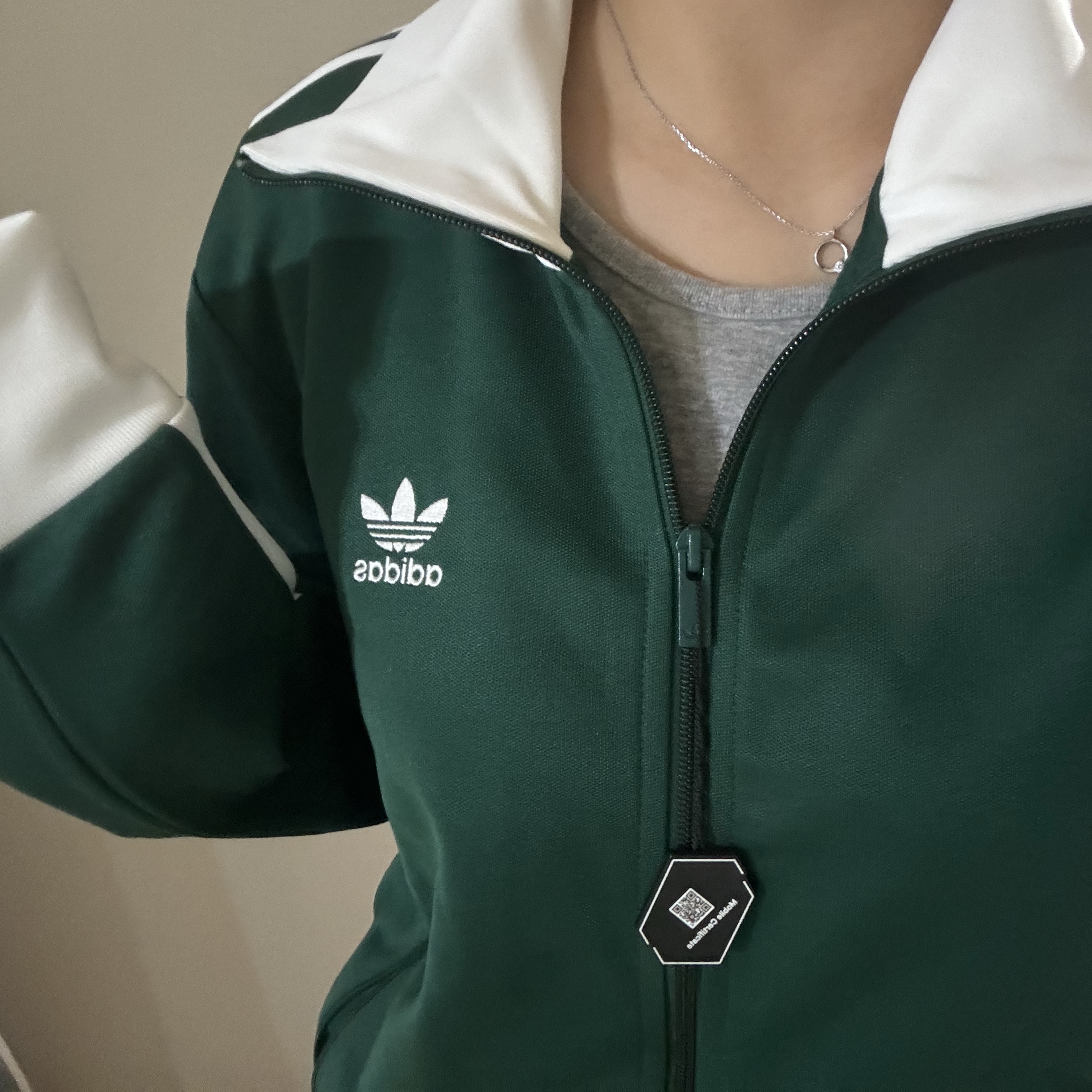 Adidas Adicolor Classics Beckenbauer Track Jacket Collegiate Green - KR Sizing 착용 스타일 - 3