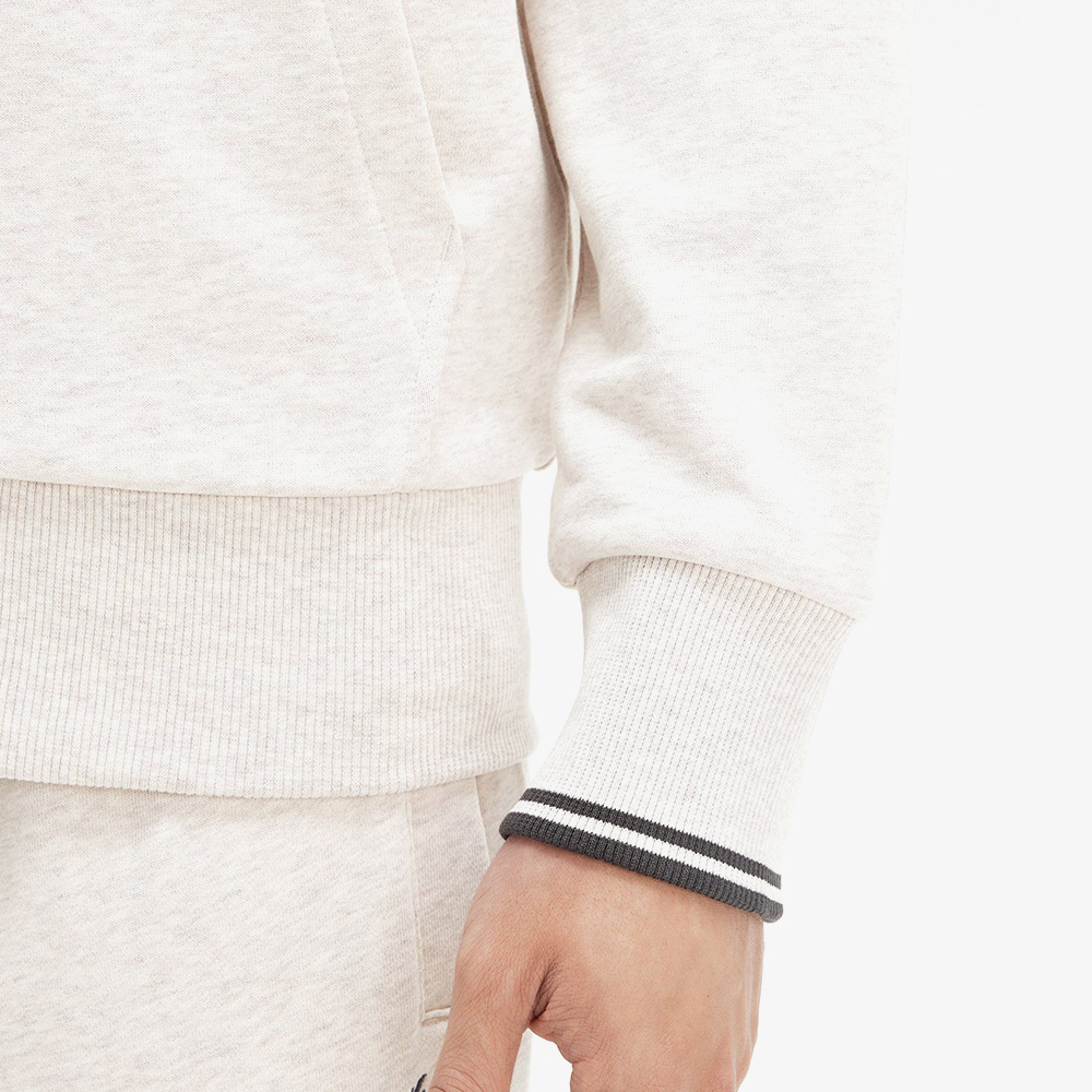 프레드페리 후드 집 스루 스웻셔츠 포리지(Fred Perry Hooded Zip Through Sweatshirt Porridge Marl/Anchor Grey) - 4