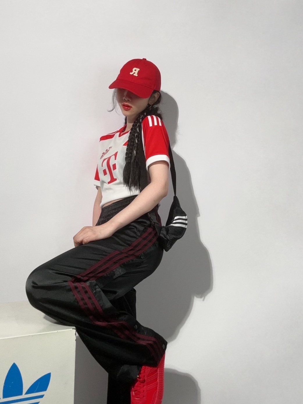 Adidas Bayern Munchen 2023/24 Home Jersey White Red - KR Sizing (Non Marking Ver.) 착용 스타일