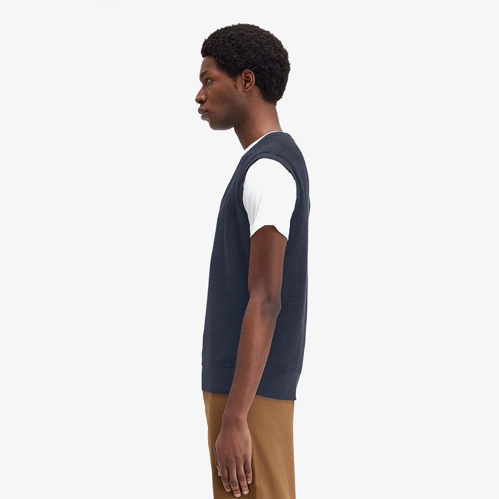 프레드페리 와플 스티치 베스트 네이비(Fred Perry Waffle Stitch Vest Navy) - 2