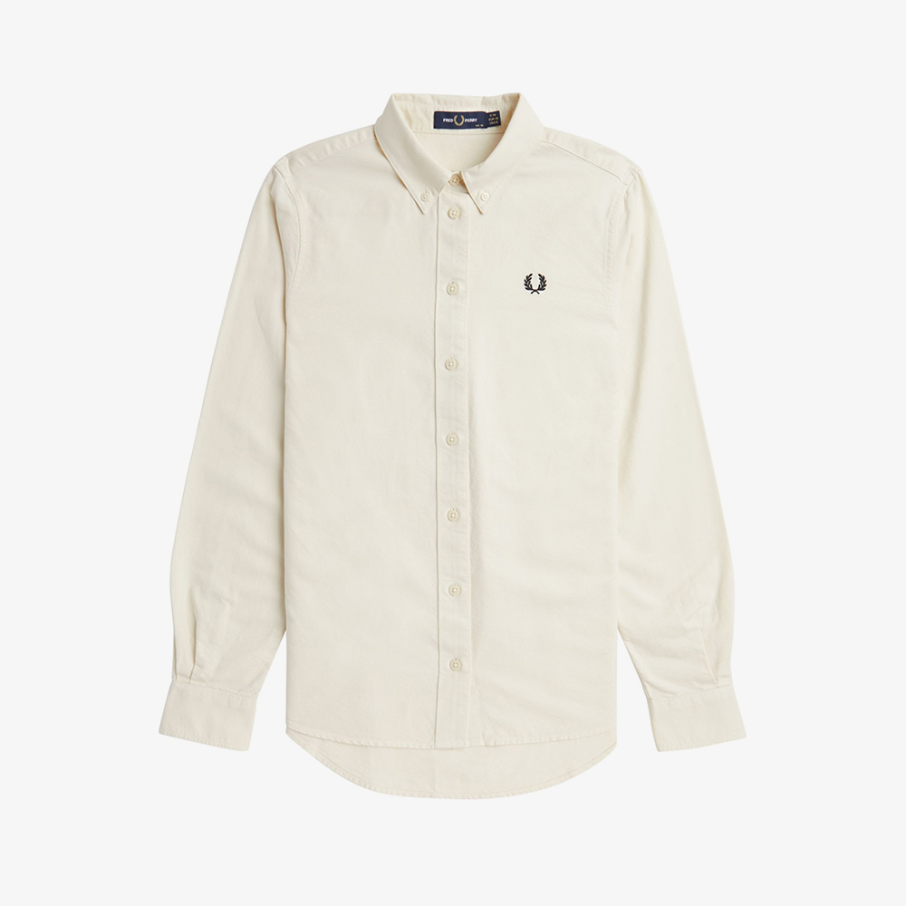 프레드페리 우먼스 버튼다운 셔츠 에크루(Fred Perry Womens Button-Down Shirt Ecru) - 5