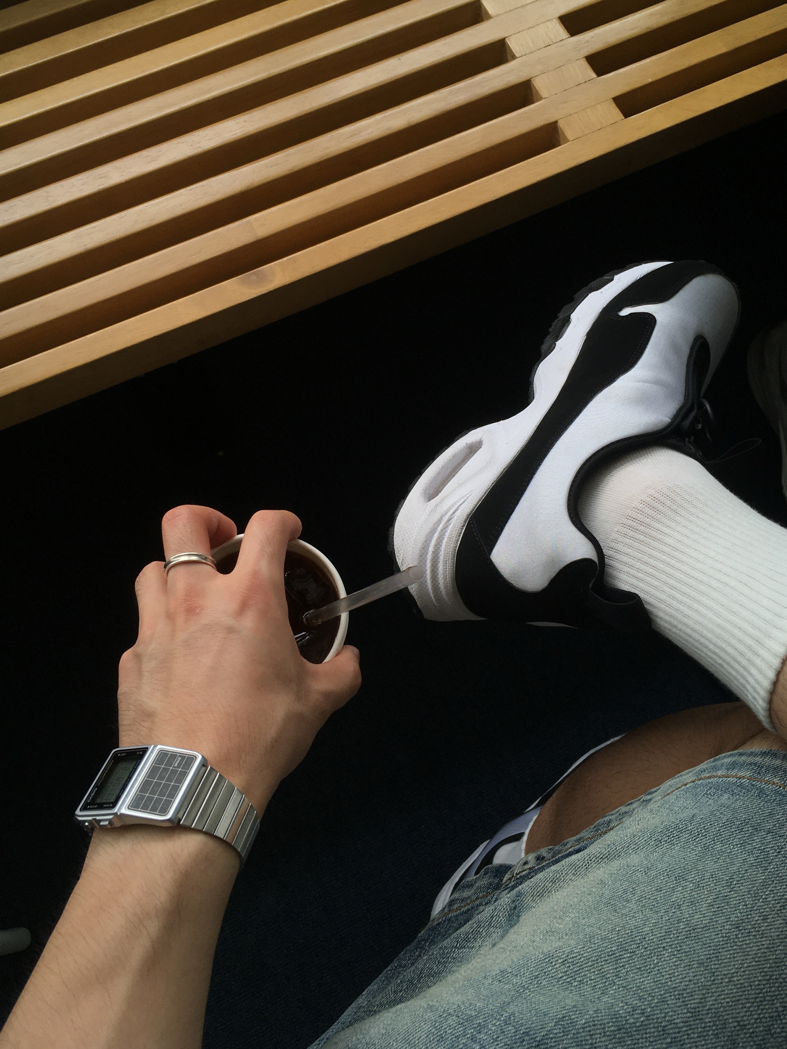 Nike x Comme des Garcons Homme Plus Air Max Sunder SP White Black 착용 스타일