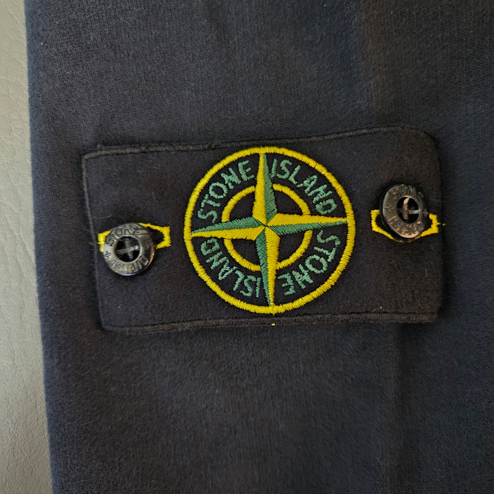 Stone Island 64120 Cotton Fleece Hooded Sweatshirt Navy Blue - 22FW 착용 스타일
