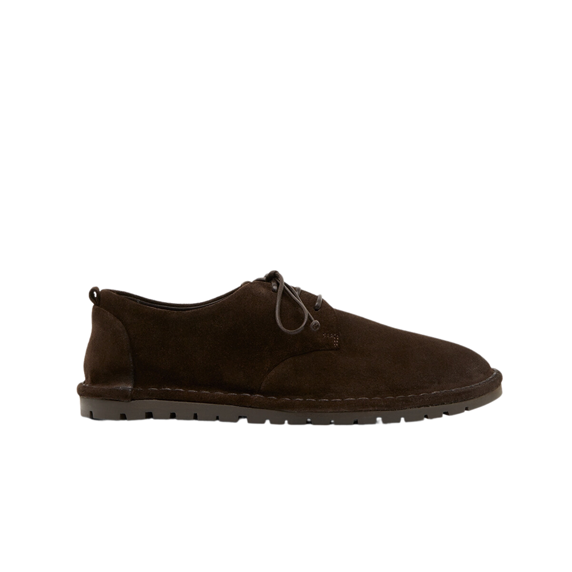 (W) 마르셀 산크리스파 더비 리버스드 레더 다크 브라운((W) Marsell Sancrispa Derby Reversed Leather Dark Brown)