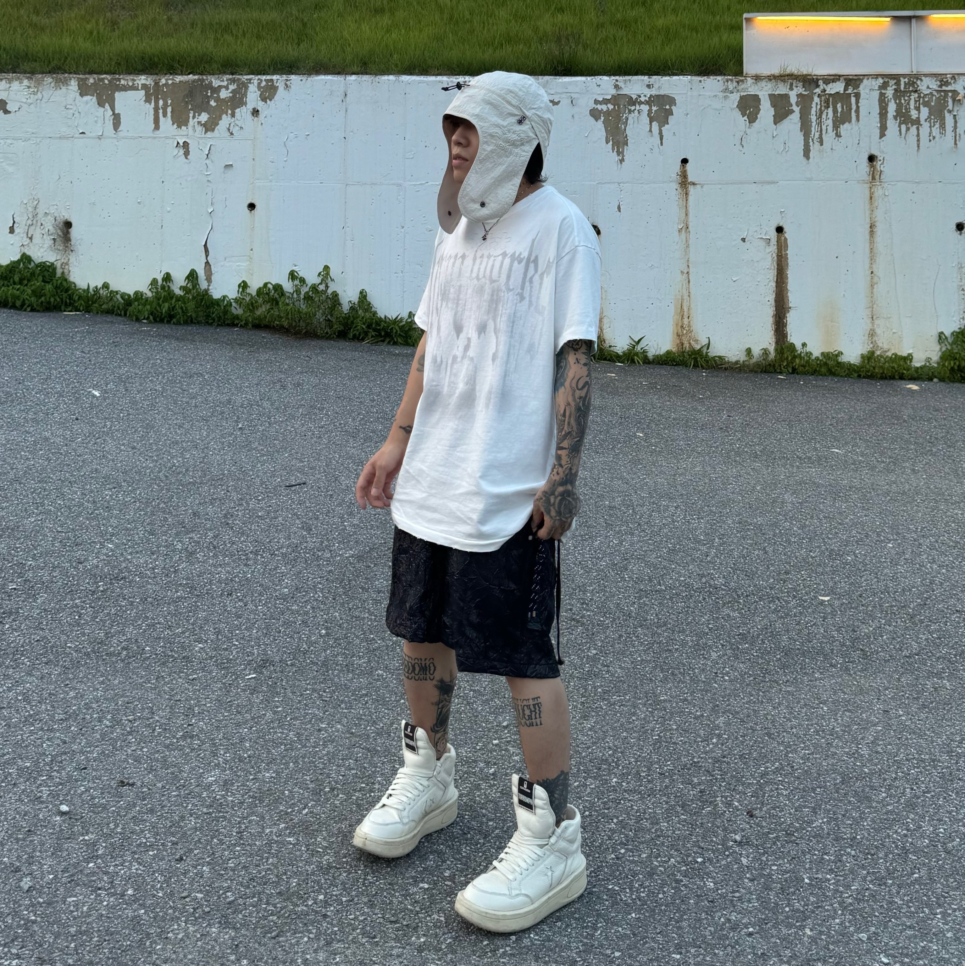 Converse x Drkshdw Turbowpn Egret 착용 스타일