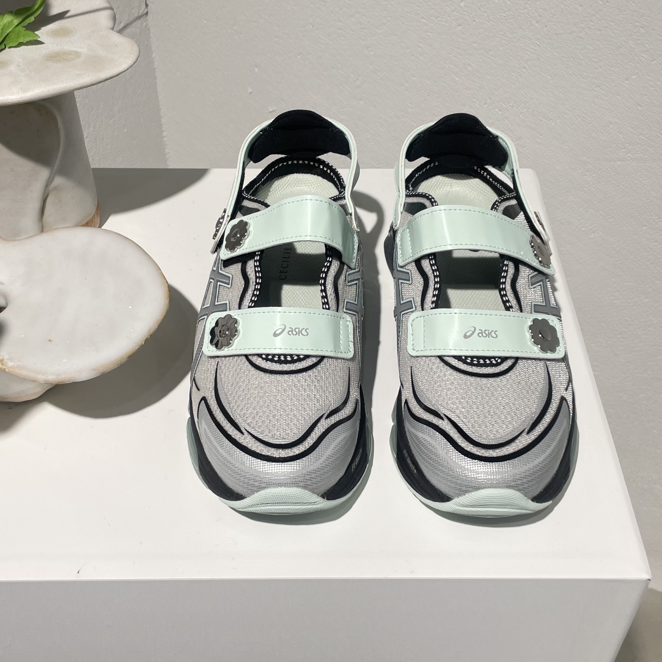 Asics x Cecilie Bahnsen Gel-Quantum 360 VIII Silver Mint 착용 스타일