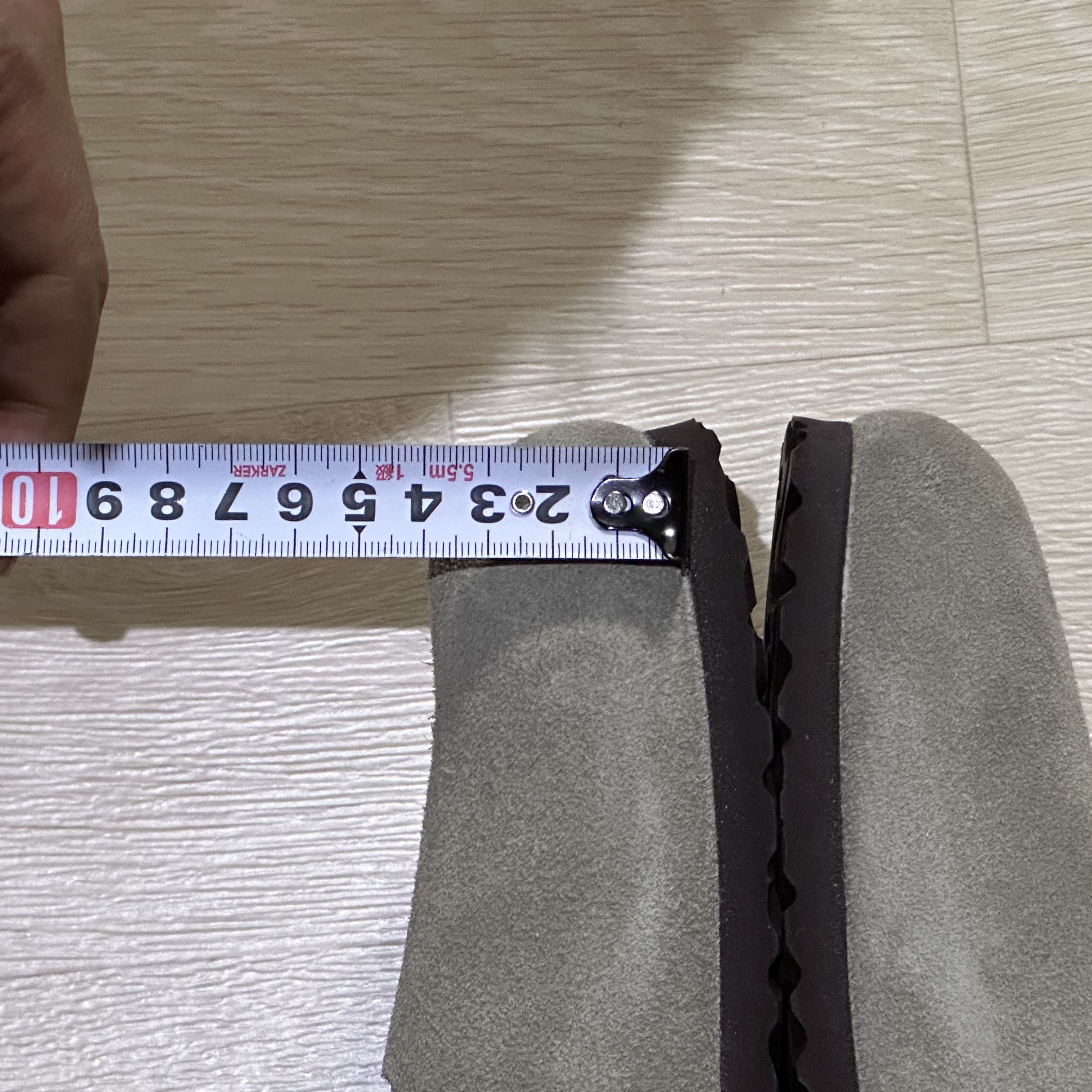 Birkenstock Boston Soft Footbed Taupe - Narrow 착용 스타일 - 3