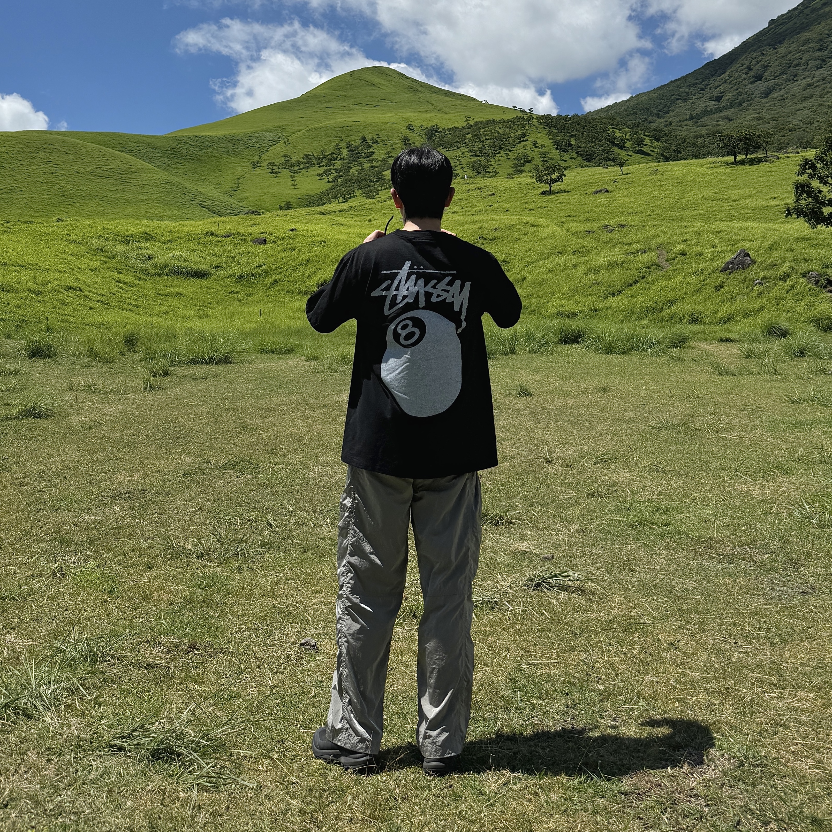 Stussy 8 Ball Pigment Dyed T-Shirt Black, Arc'teryx Aerios GTX Black 착용 스타일 - 1