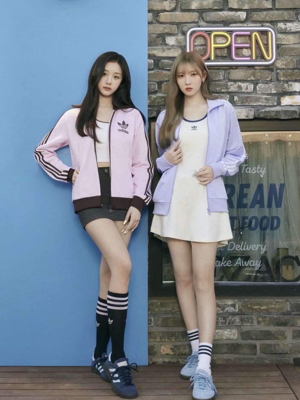 (W) Adidas Originals Beckenbauer Track Jacket Clear Pink - KR Sizing 착용 스타일