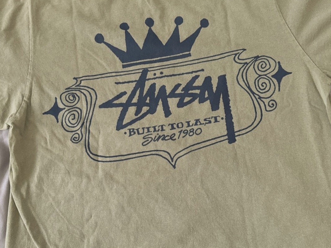 Stussy Built To Last Pigment Dyed T-Shirt Olive 착용 스타일