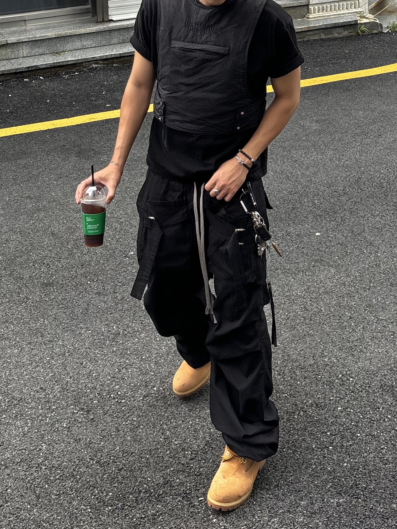 Timberland Premium 6 inch Waterproof Boot Wheat Nubuck - Wide, Wapworks Wide Safety Cargo Pants Black 착용 스타일 - 3