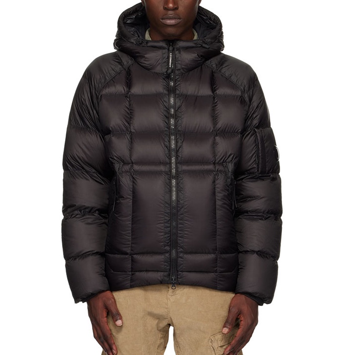 C.P. Company D.D Shell Hooded Quilted Down Jacket Black - 23FW 착용 스타일 - 1