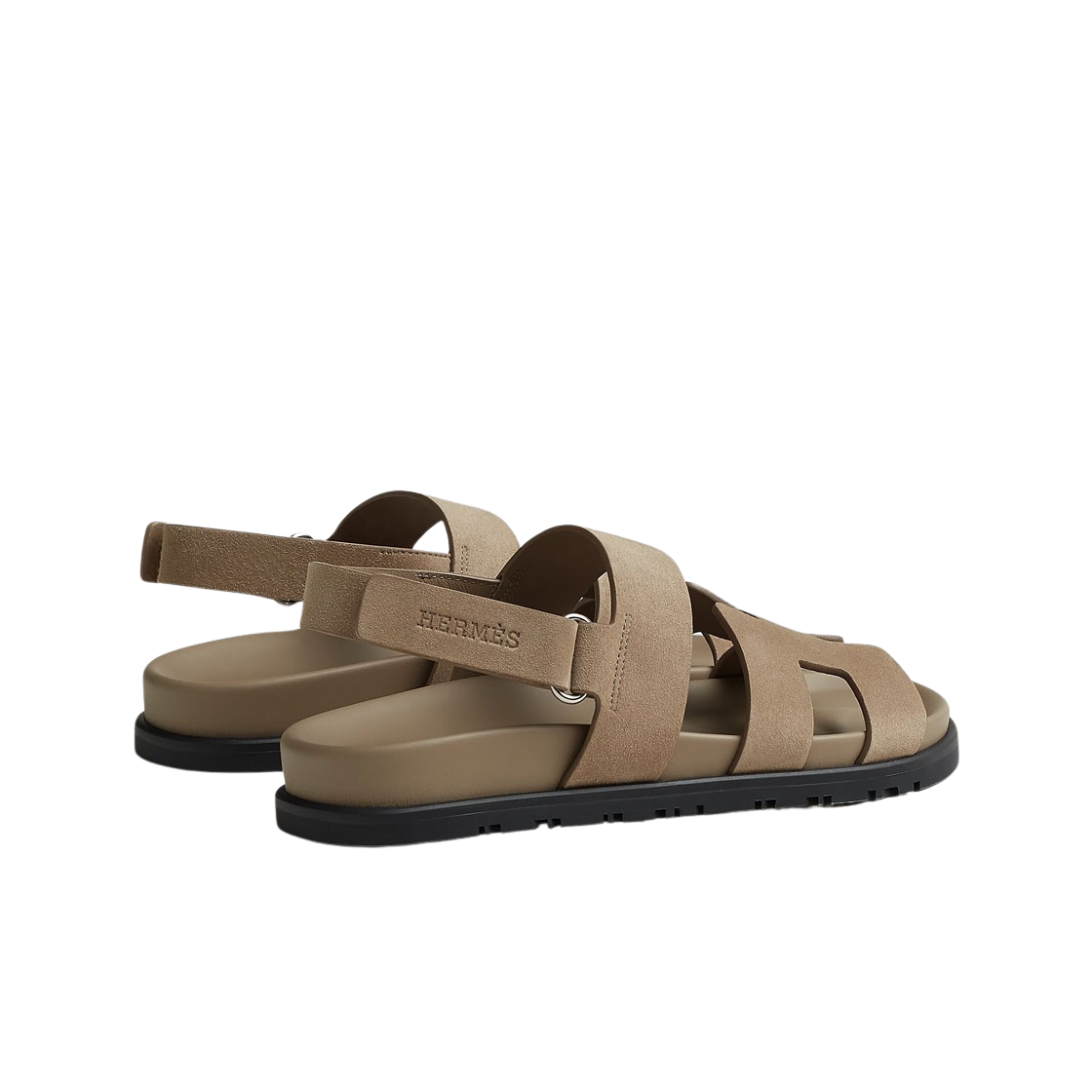 (W) 에르메스 지니어스 샌들 스웨이드 고트스킨 & 베쥬 사블르((W) Hermes Genius Sandal Suede Goatskin & Beige Sable) - 3