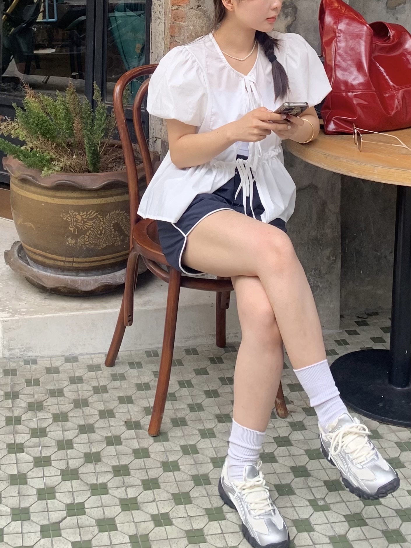 Fila Echappe MS Silver Moon 착용 스타일