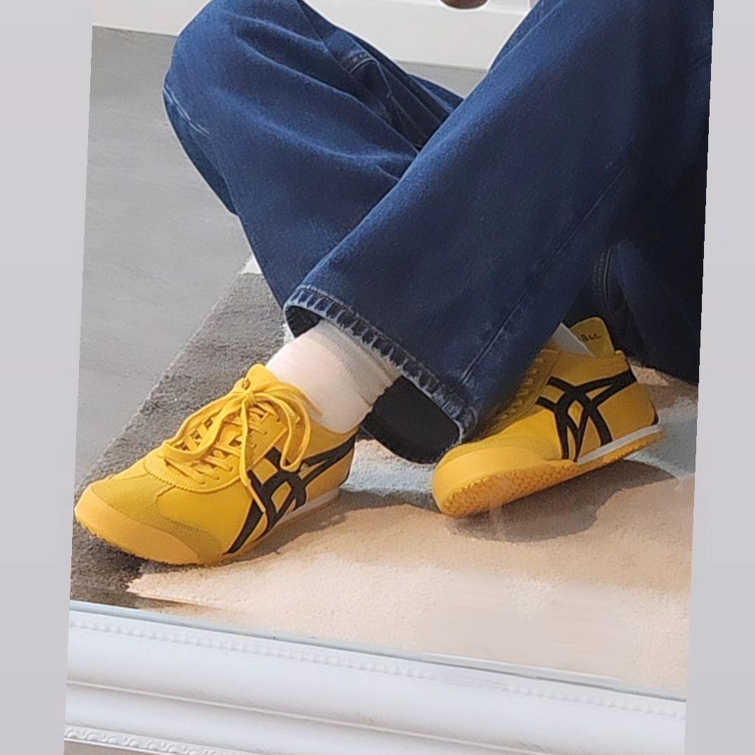 Onitsuka Tiger Mexico 66 Yellow Black 착용 스타일