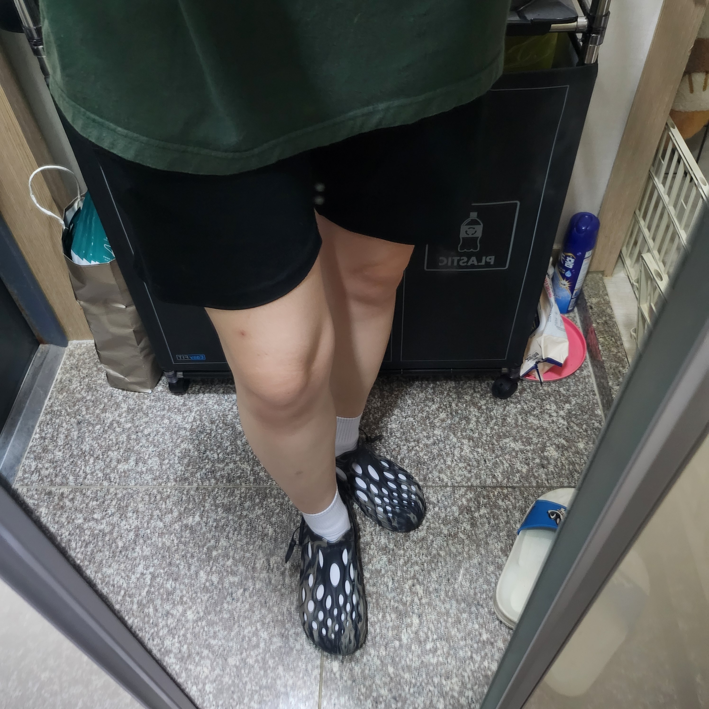 Merrell Hydro Moc Black Brindle 착용 스타일 - 1