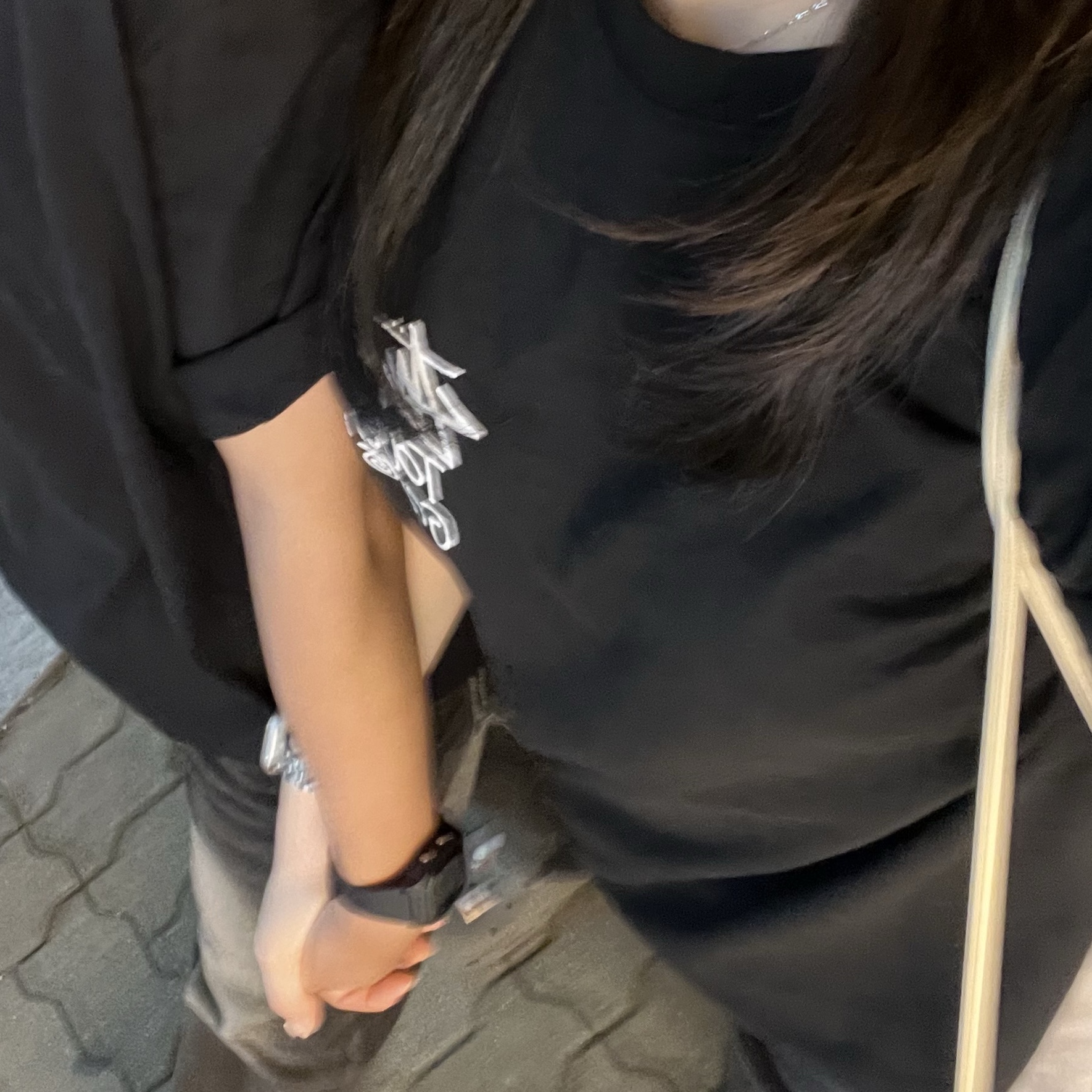 Stussy Tough Gear T-Shirt Black 착용 스타일
