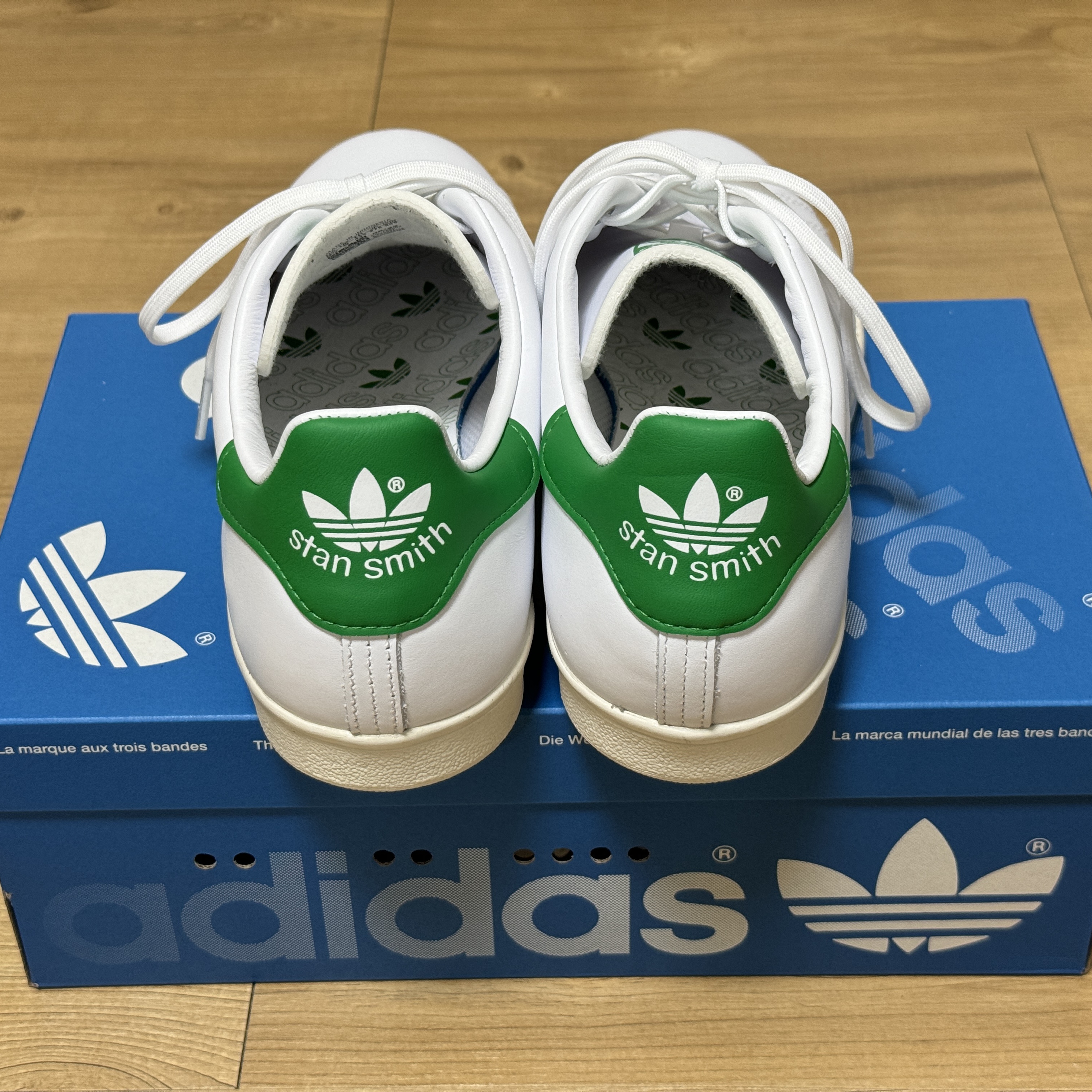 Adidas Stan Smith 80s Cloud White Green 착용 스타일 - 3
