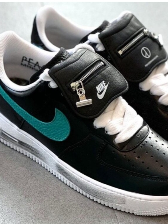 Nike x Peaceminusone Air Force 1 Low Para-Noise 3.0 Black and Multicolor 착용 스타일 - 3