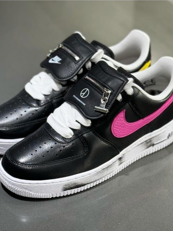Nike x Peaceminusone Air Force 1 Low Para-Noise 3.0 Black and Multicolor 착용 스타일 - 2