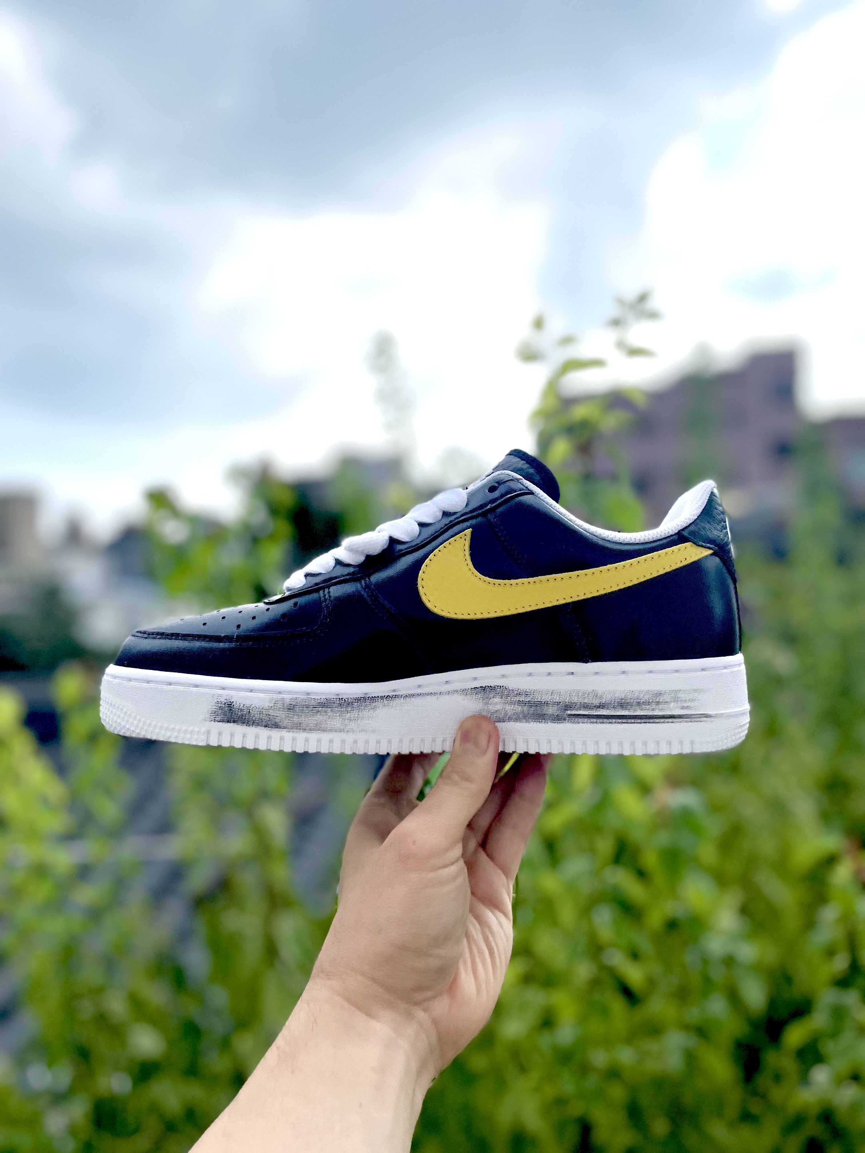 Nike x Peaceminusone Air Force 1 Low Para-Noise 3.0 Black and Multicolor 착용 스타일