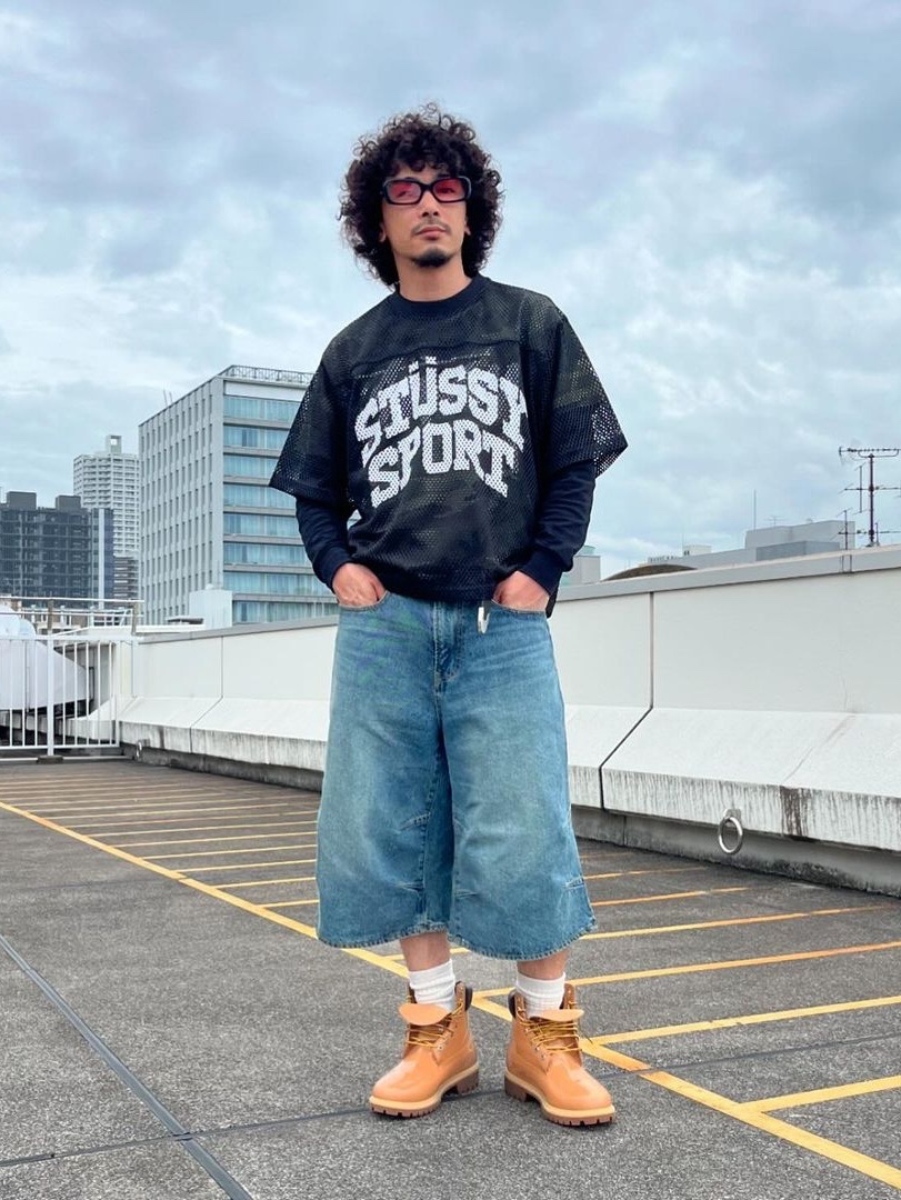 Stussy Sport Mesh Football Jersey Black 착용 스타일 - 3