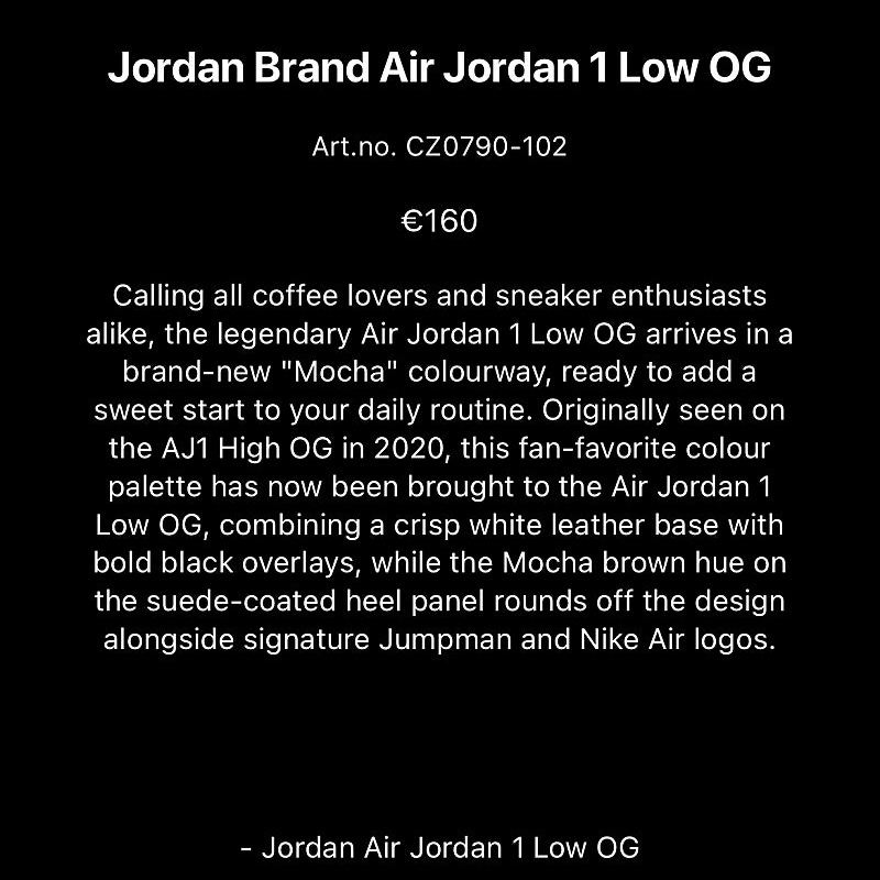 Jordan 1 Retro Low OG Mocha 착용 스타일 - 1