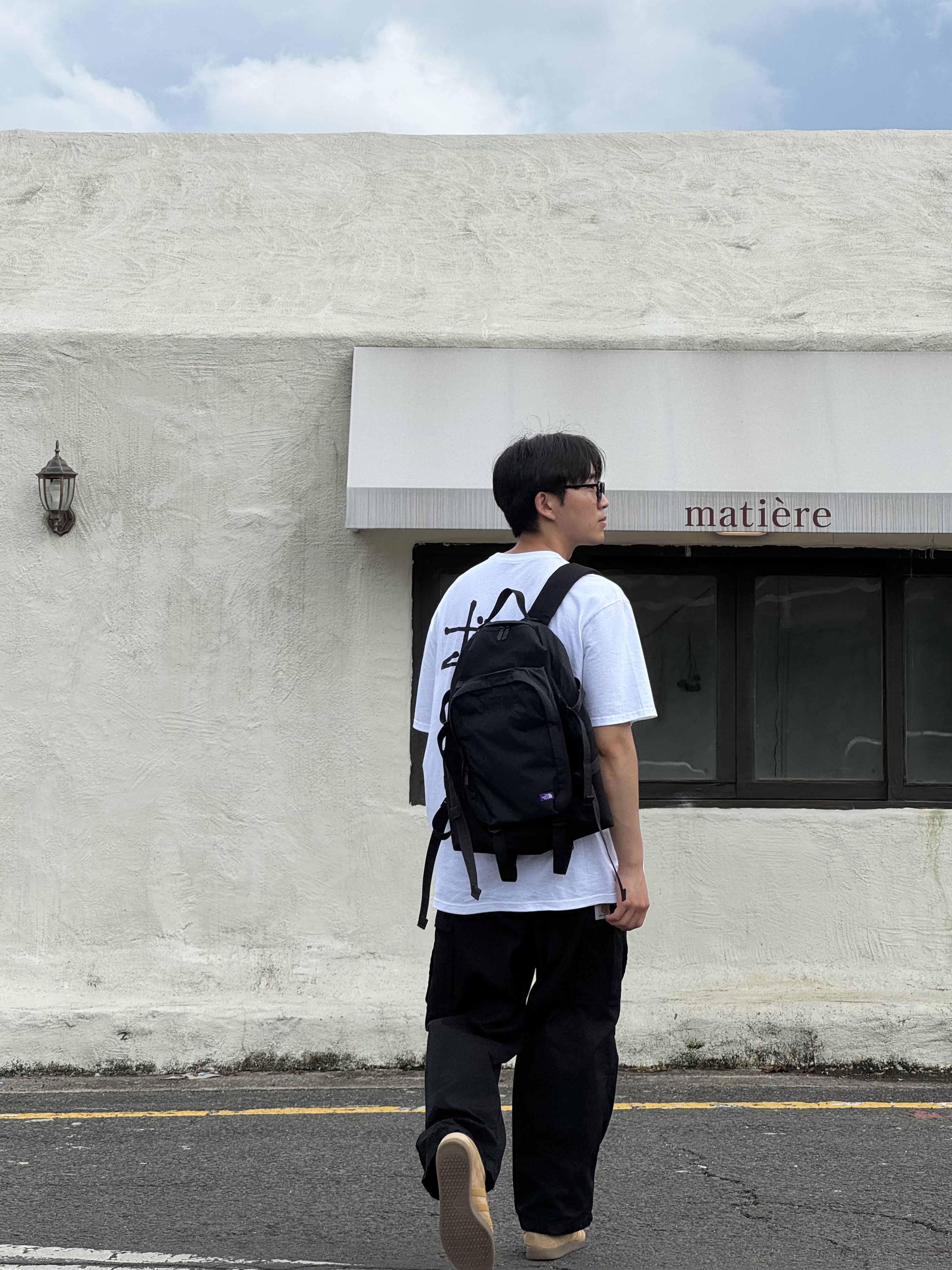 The North Face Purple Label Cordura Nylon Day Pack Black, Stussy Basic Stussy T-Shirt White 2024, 2025 착용 스타일