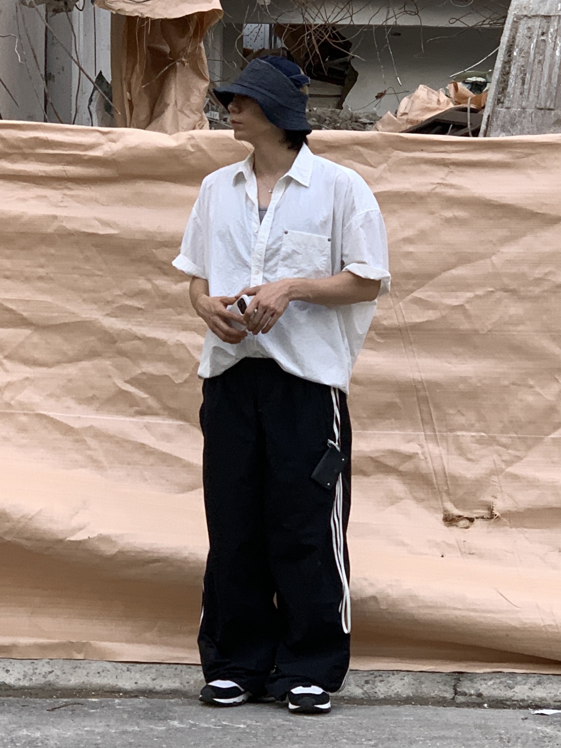 Kapital 11.5 oz. Denim The Old Man and The Sea Hat Indigo Dark, Nike x Comme des Garcons Homme Plus Air Max Sunder SP White Black 착용 스타일 - 7