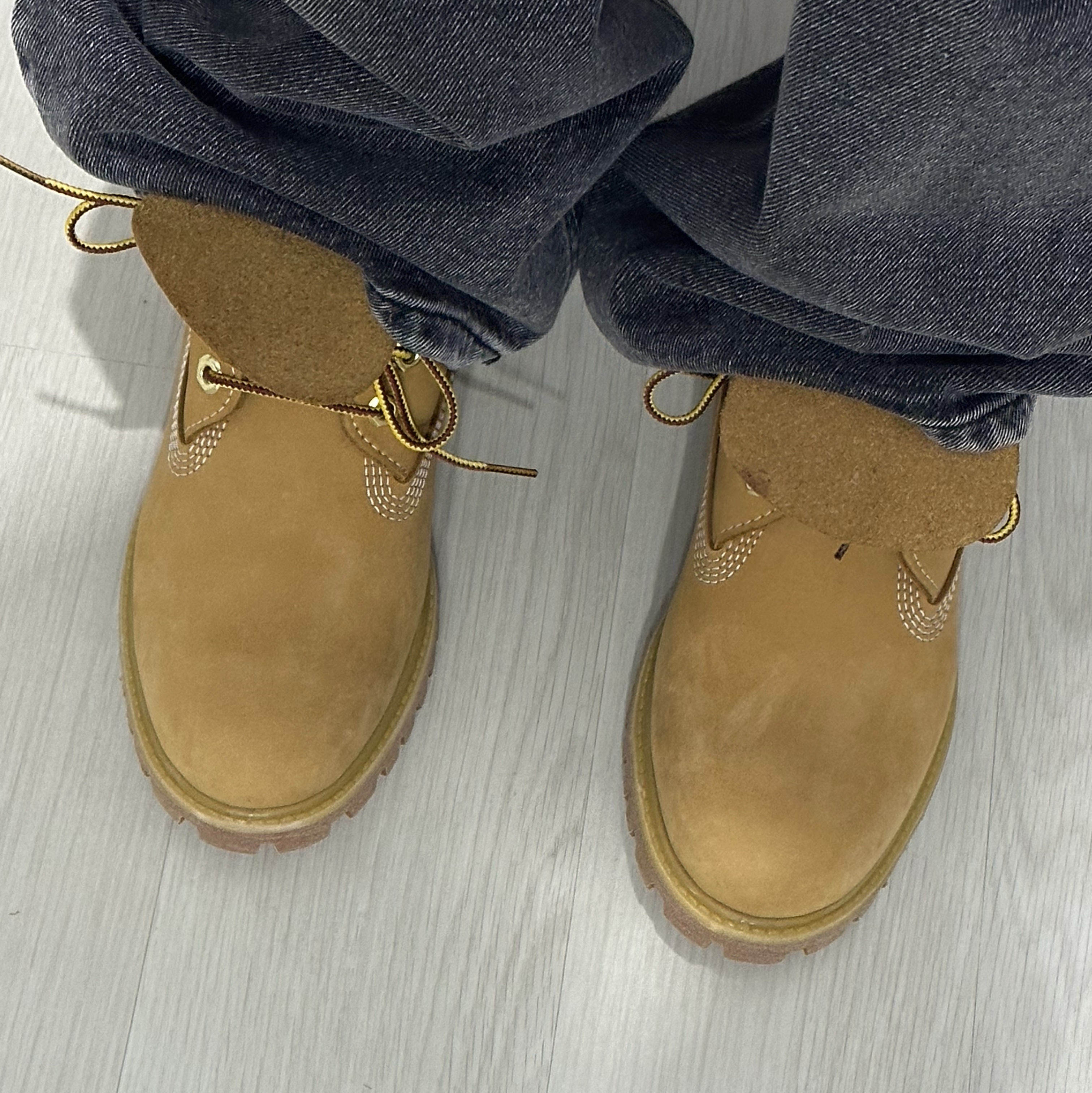 Timberland Premium 6 inch Waterproof Boot Wheat Nubuck - Wide 착용 스타일 - 3