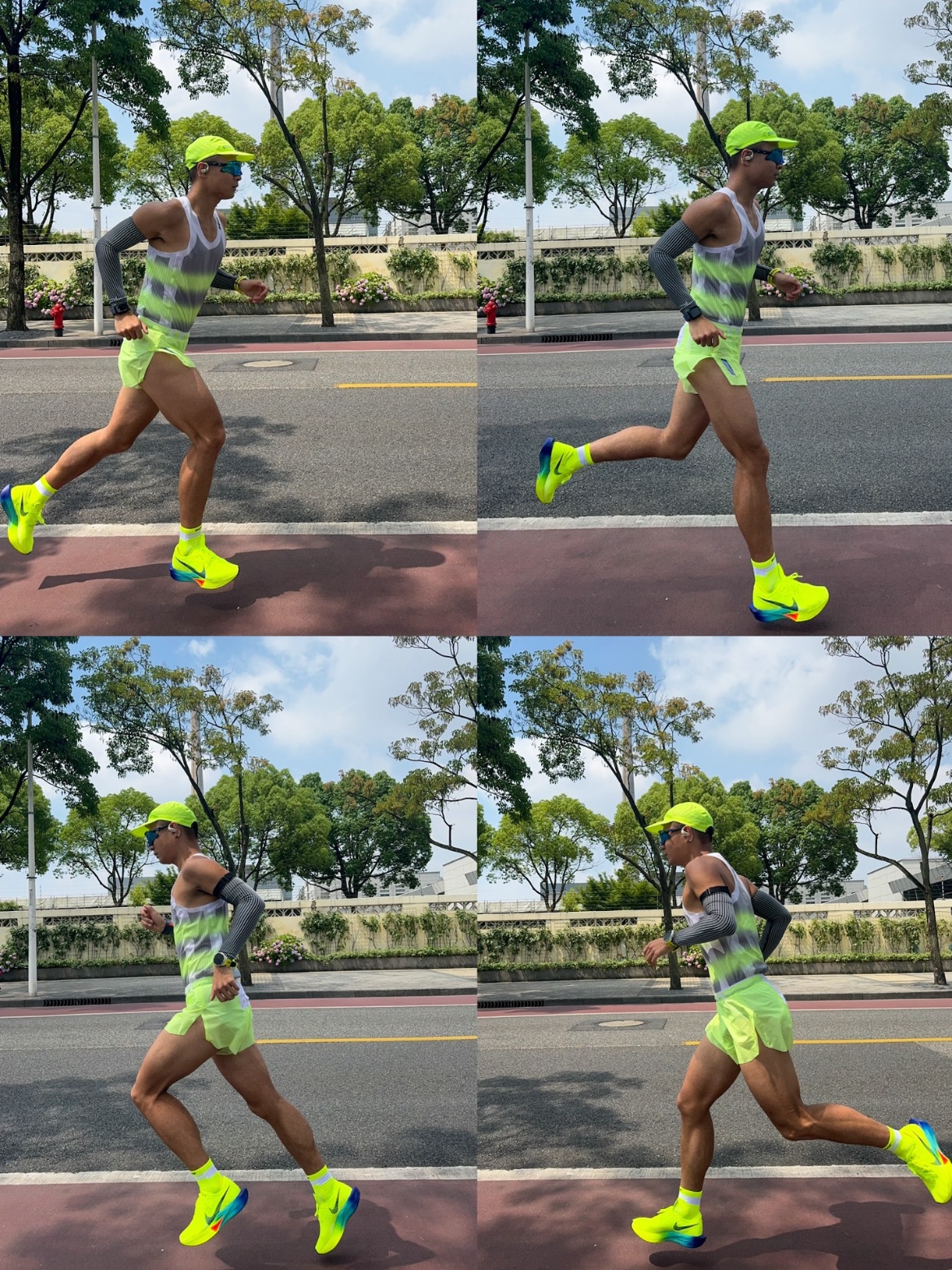 Nike ZoomX Vaporfly Next% 3 Volt Scream Green 착용 스타일 - 2