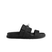 Hermes Jackson Sandal Calfskin & Palladium Noir