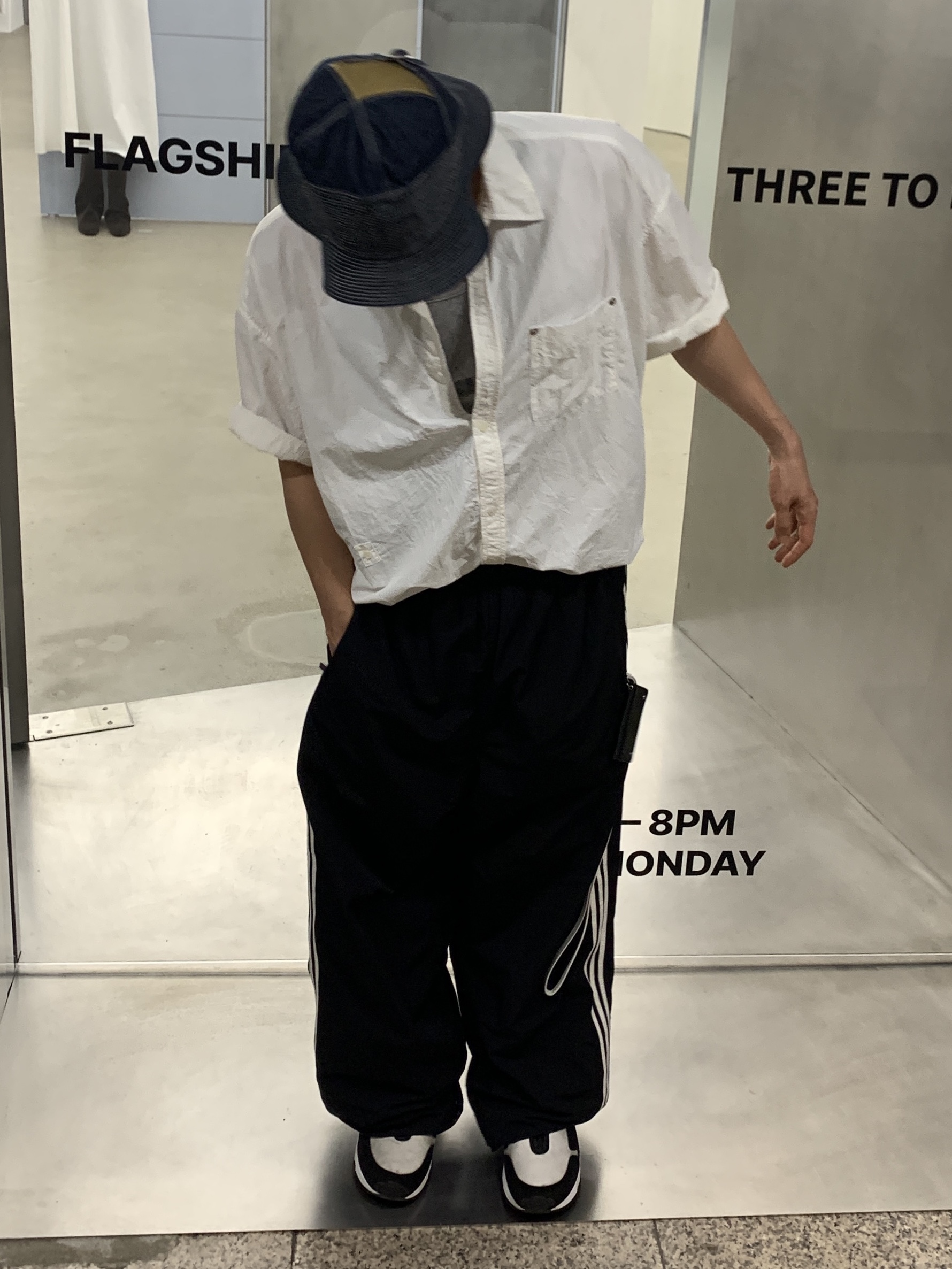 Kapital 11.5 oz. Denim The Old Man and The Sea Hat Indigo Dark, Nike x Comme des Garcons Homme Plus Air Max Sunder SP White Black 착용 스타일 - 6