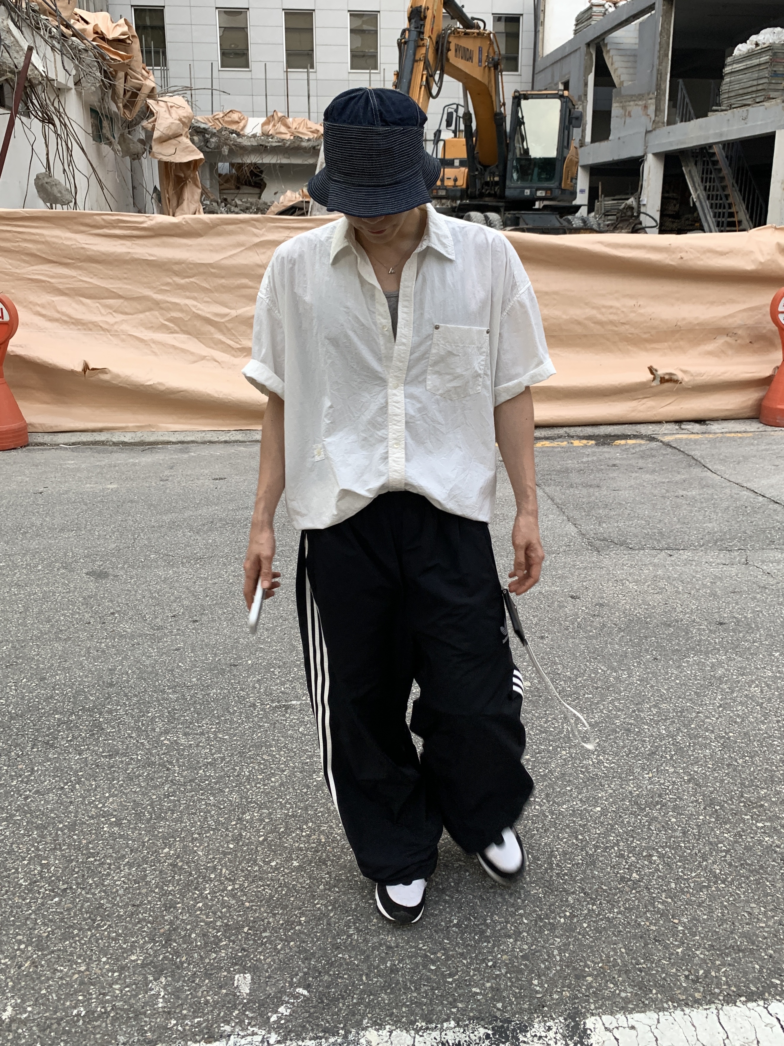 Kapital 11.5 oz. Denim The Old Man and The Sea Hat Indigo Dark, Nike x Comme des Garcons Homme Plus Air Max Sunder SP White Black 착용 스타일 - 8