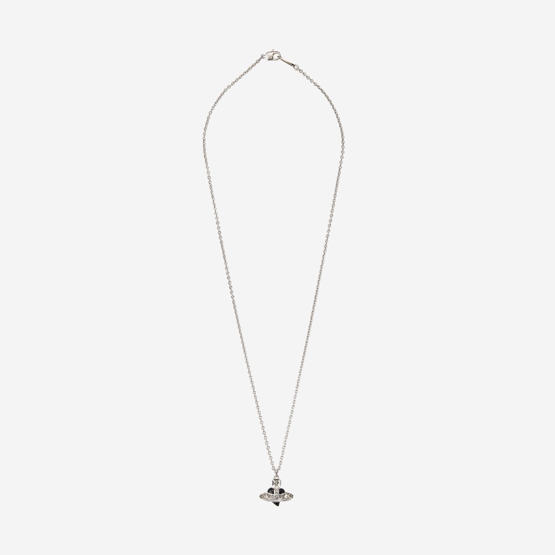 Vivienne Westwood Diamante Heart Necklace Black 상세 이미지 1