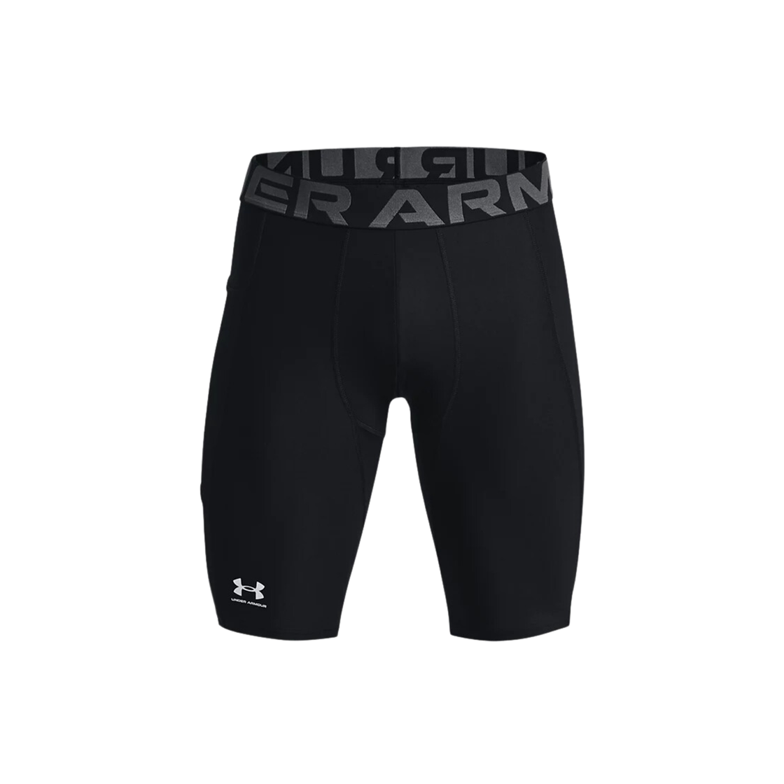 Under Armour HeatGear Pocket Long Shorts Black White 상세 이미지 1