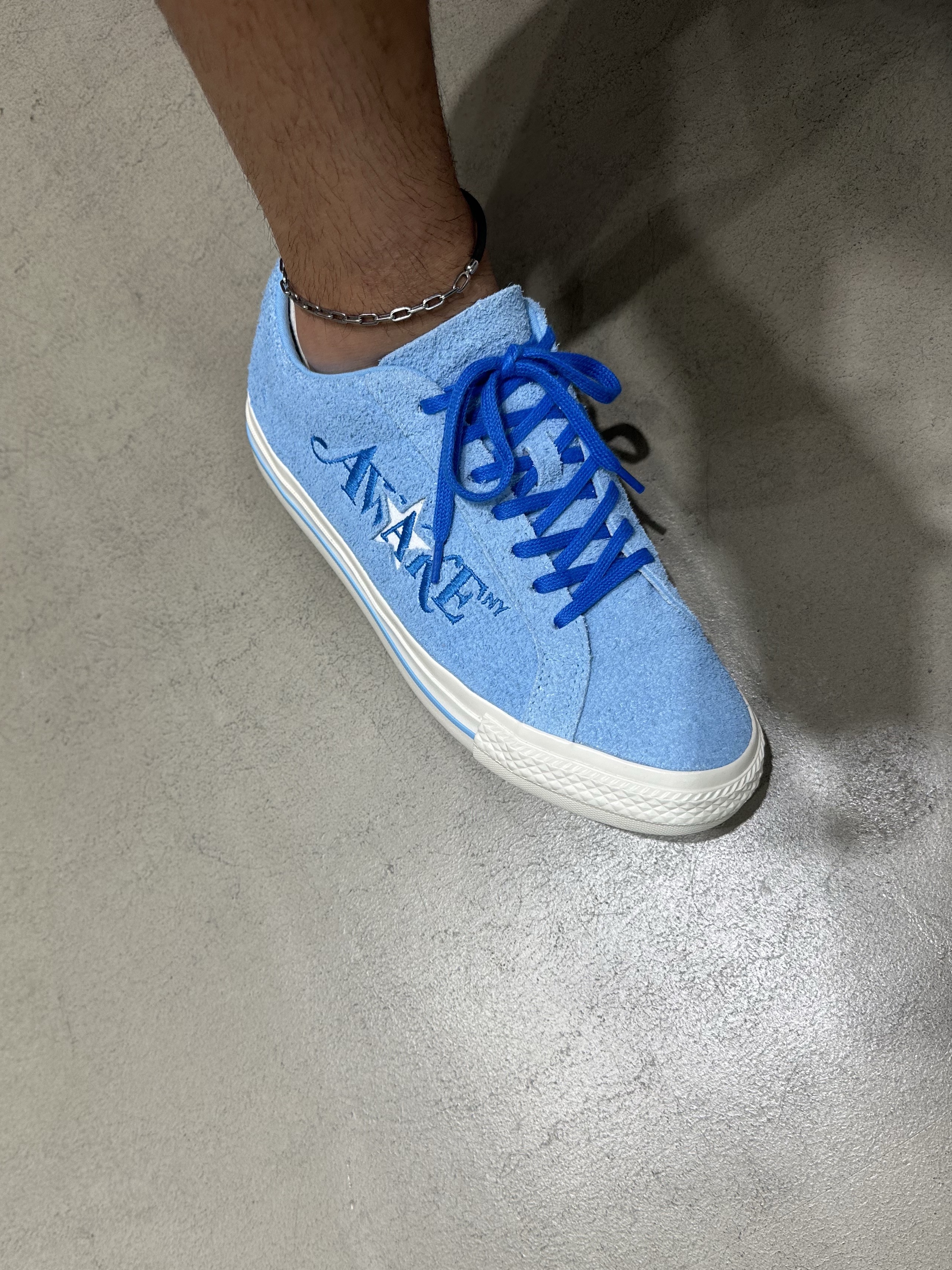 Converse x Awake NY One Star Pro Ox Blue White 착용 스타일 - 2